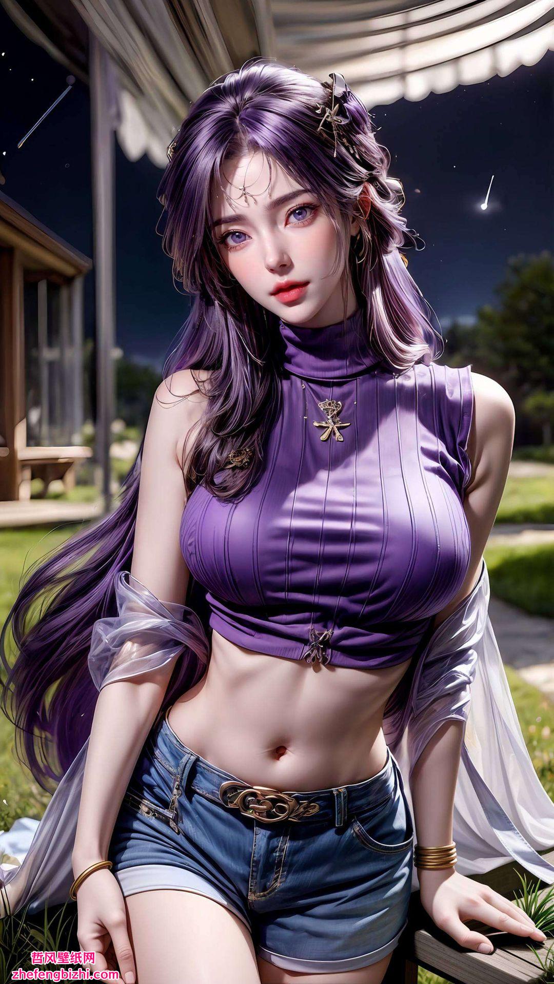 手绘电脑国漫风格尽显美感云曦轻拂发梢