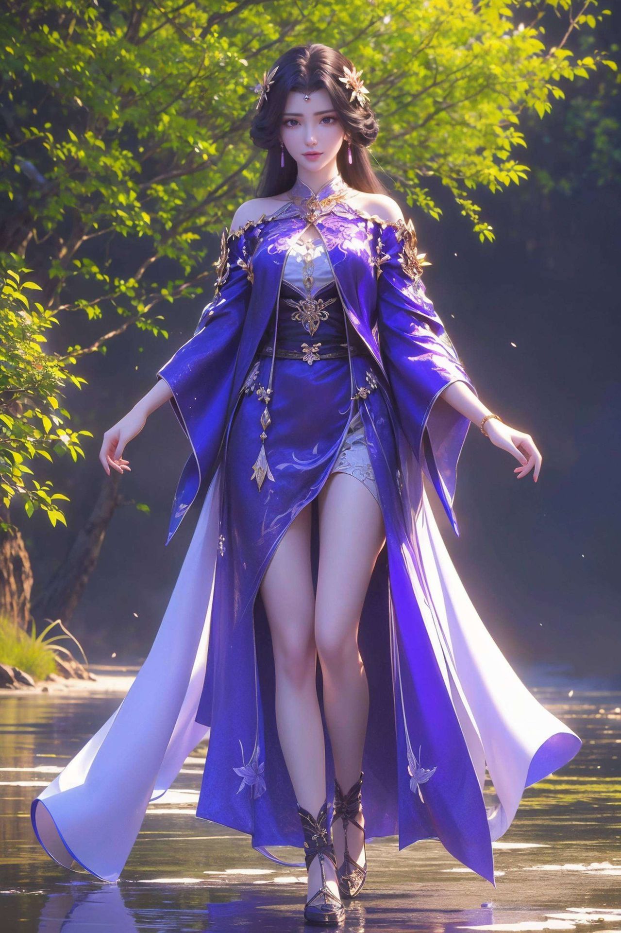 AI绘制国漫美女壁纸