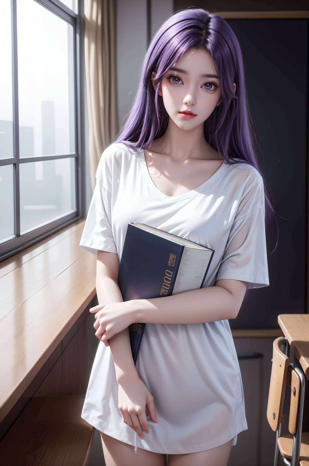 这位国漫女主AI如同晨曦中的女神