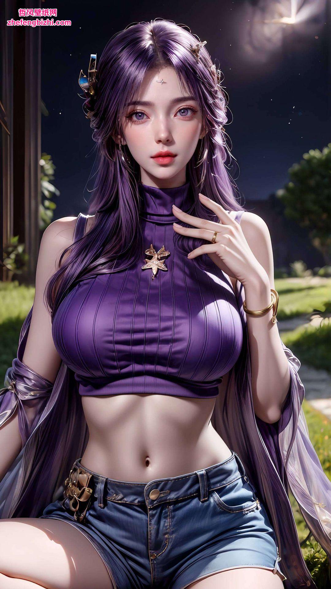 这款超好看的国漫女主AI动物平板炫彩壁纸炫彩斑斓的色彩