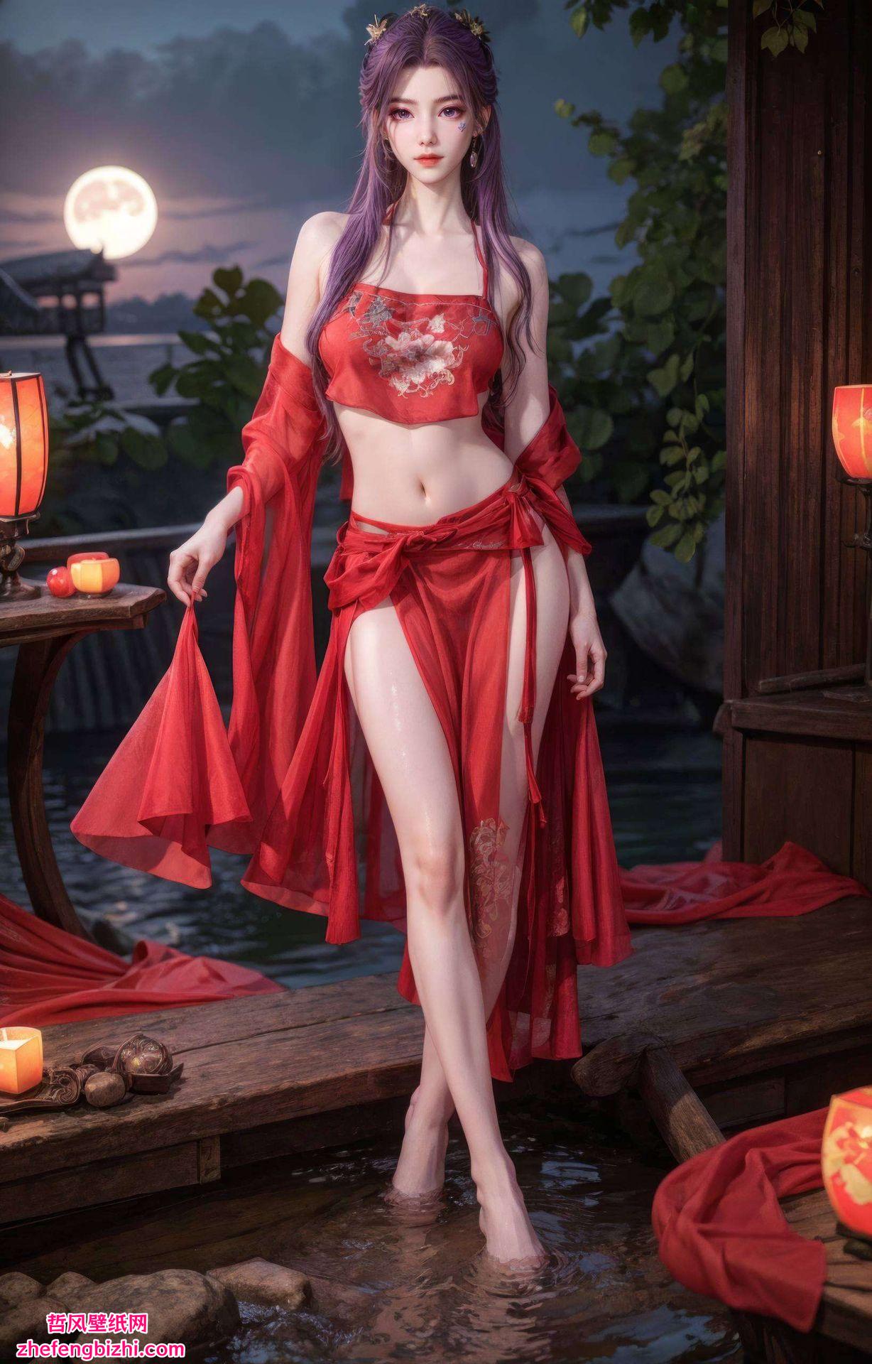 流畅线条勾勒出她的灵动身姿云霄高清壁纸