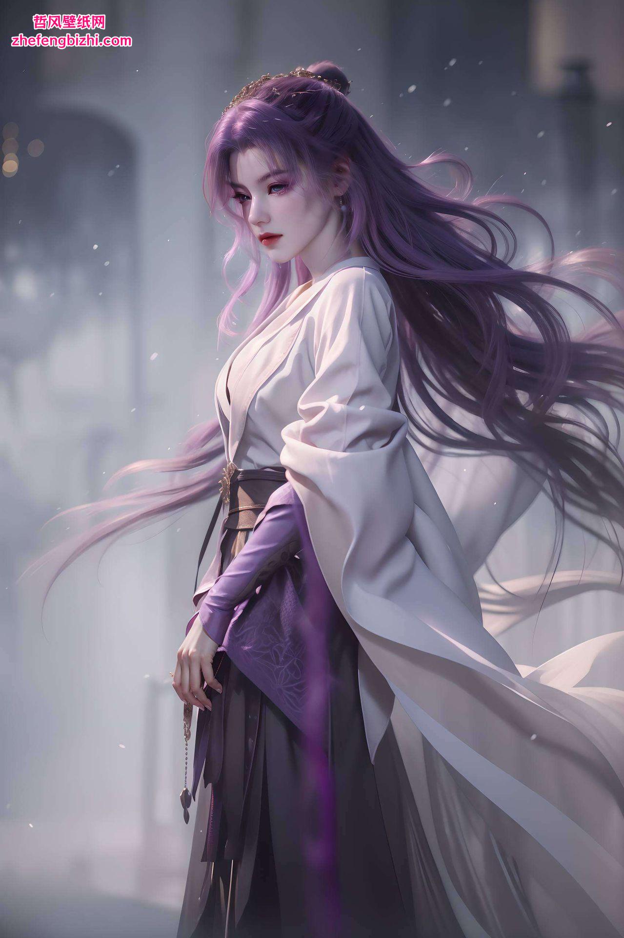 这款AI国漫女生纹理苹果1920x1080壁纸感受别样的视觉冲击