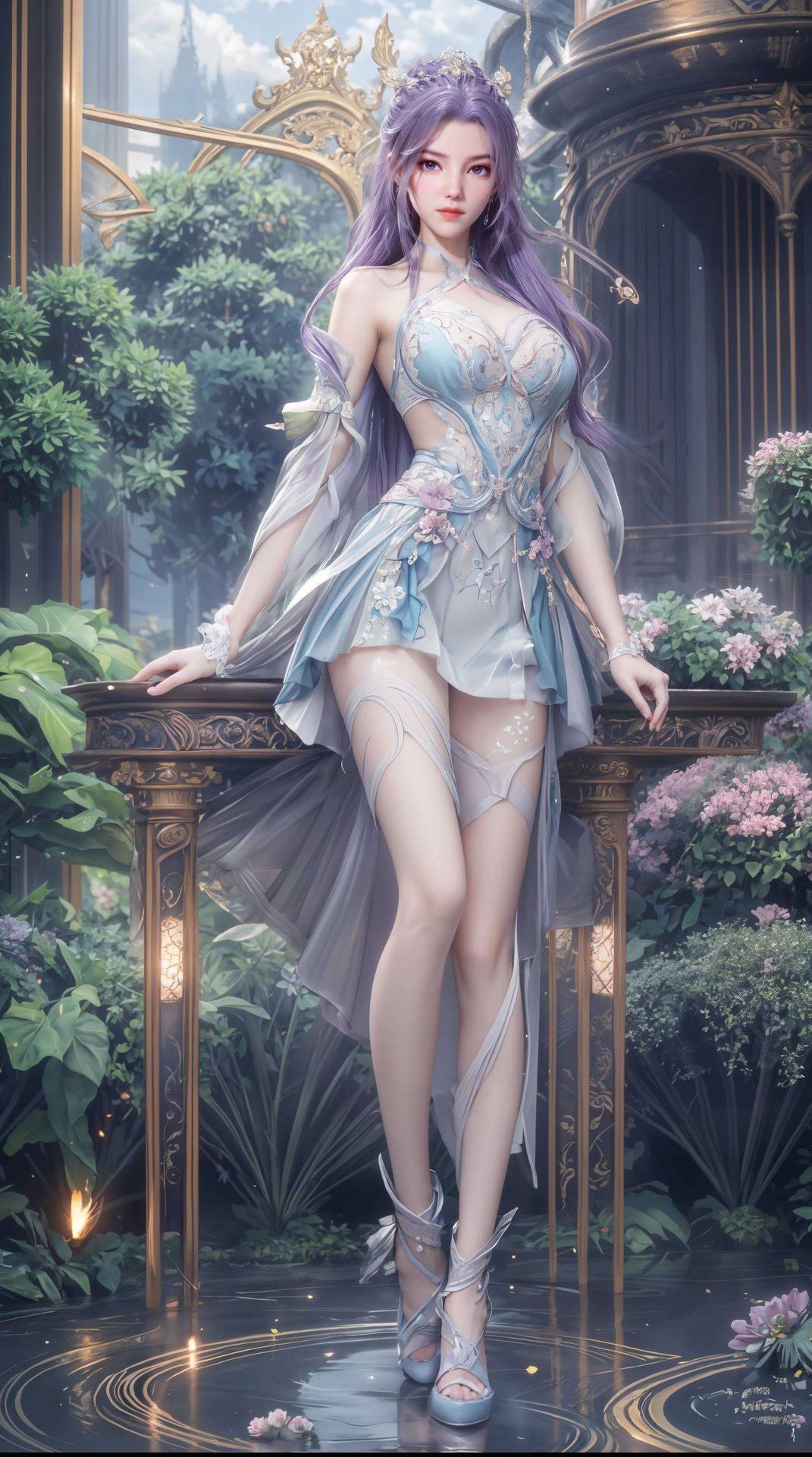 柔和的色彩静态国漫女主AI鲜艳1080p壁纸