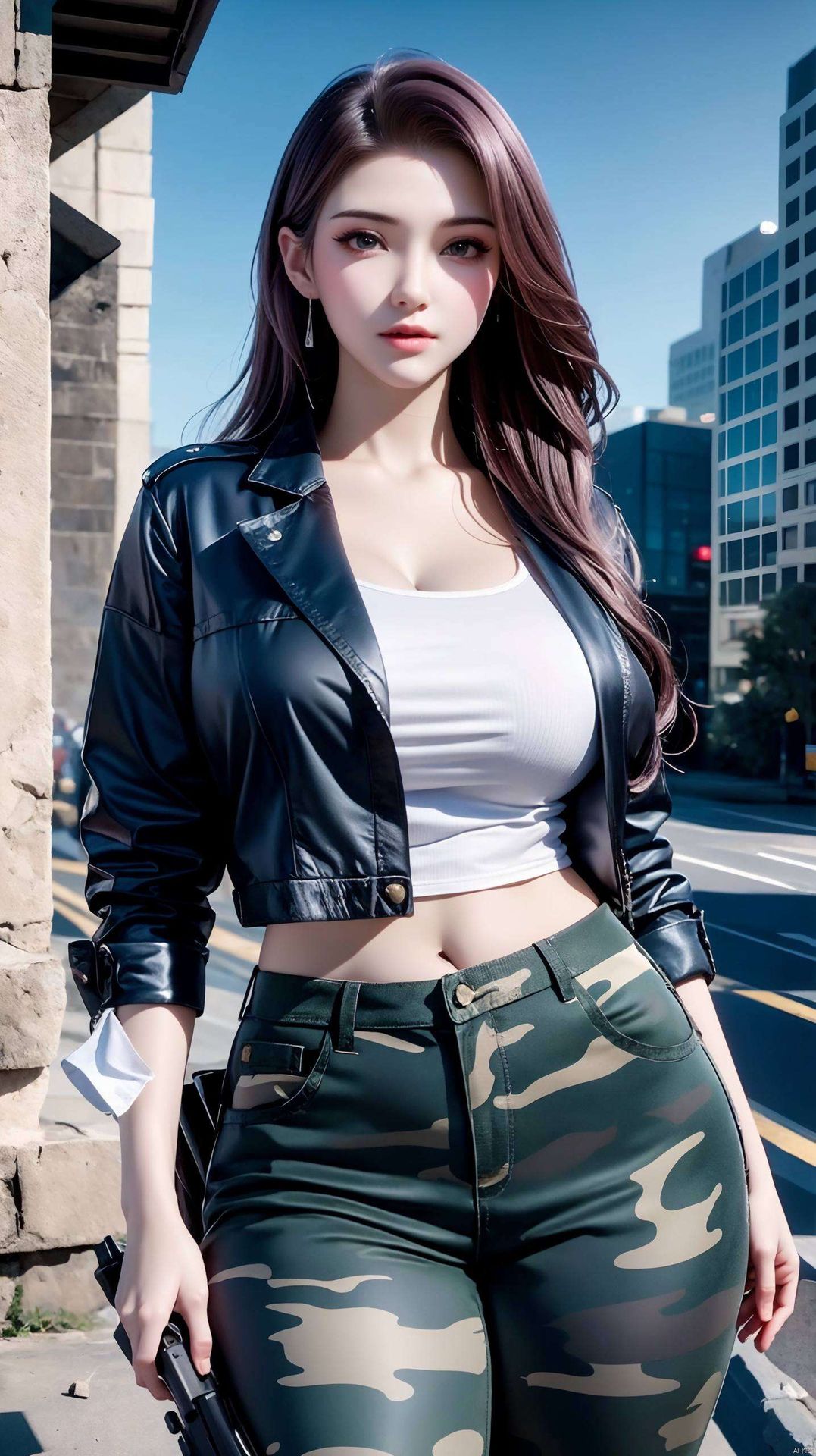 一键保存遇见AI国漫女神棋盘格安卓AI国漫！云悠悠动态壁纸