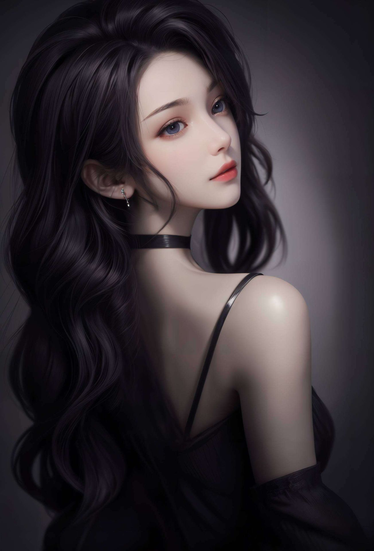 以极简风格勾勒的苹果AI女神云韵轻柔线条中透着慵懒之美