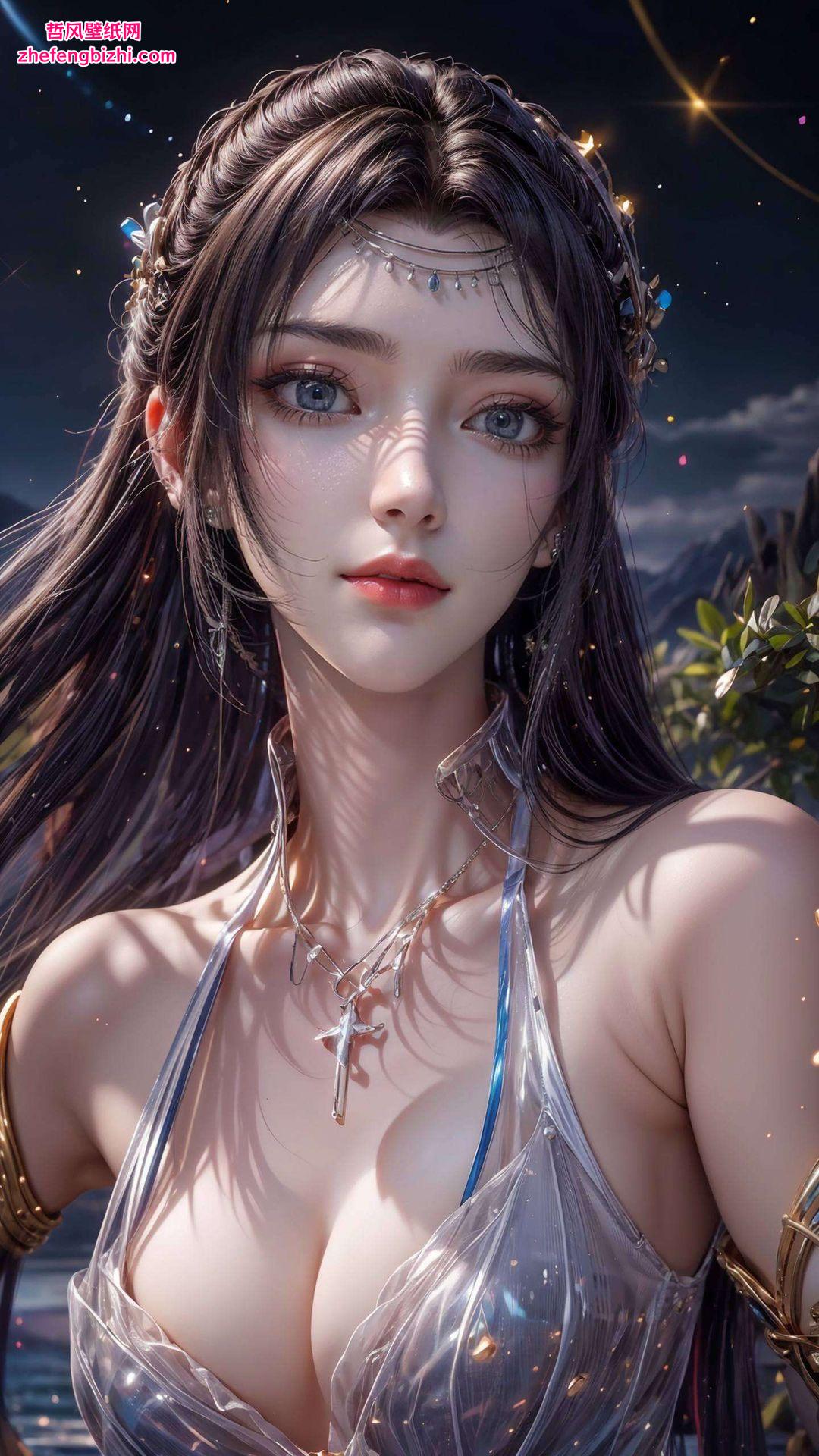 以斗破苍穹中的云韵为灵感这款国漫美女粉色主题的iPhone壁纸