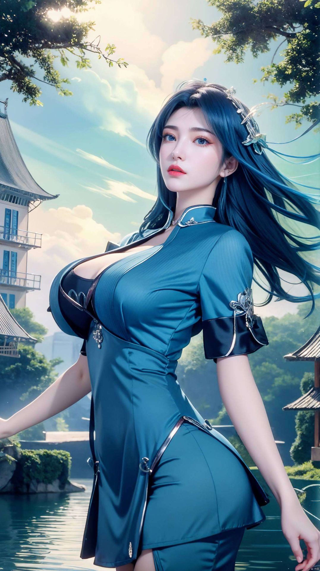 轻舞于简洁的iPad壁纸之上云韵御姐的优雅身影