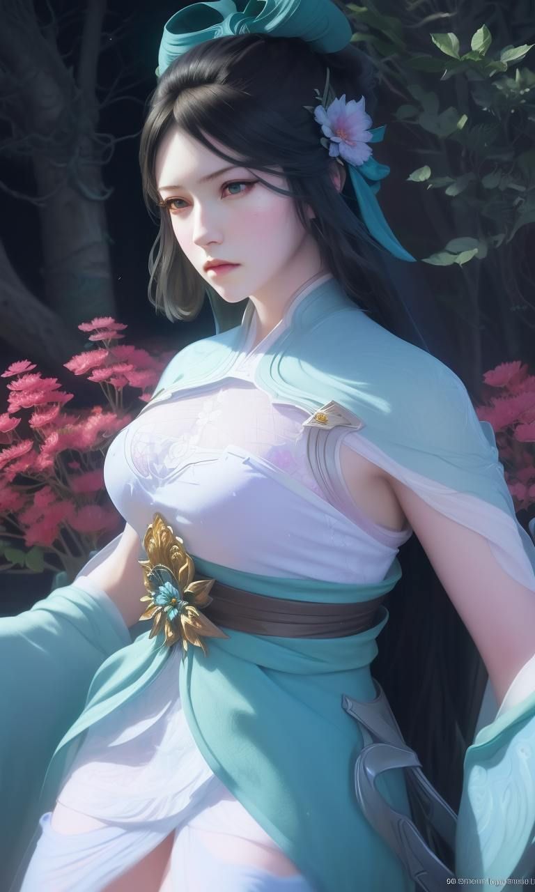 她的哭泣化作国漫女生的柔美力量超清全身壁纸捕捉了她每一个细腻的情感