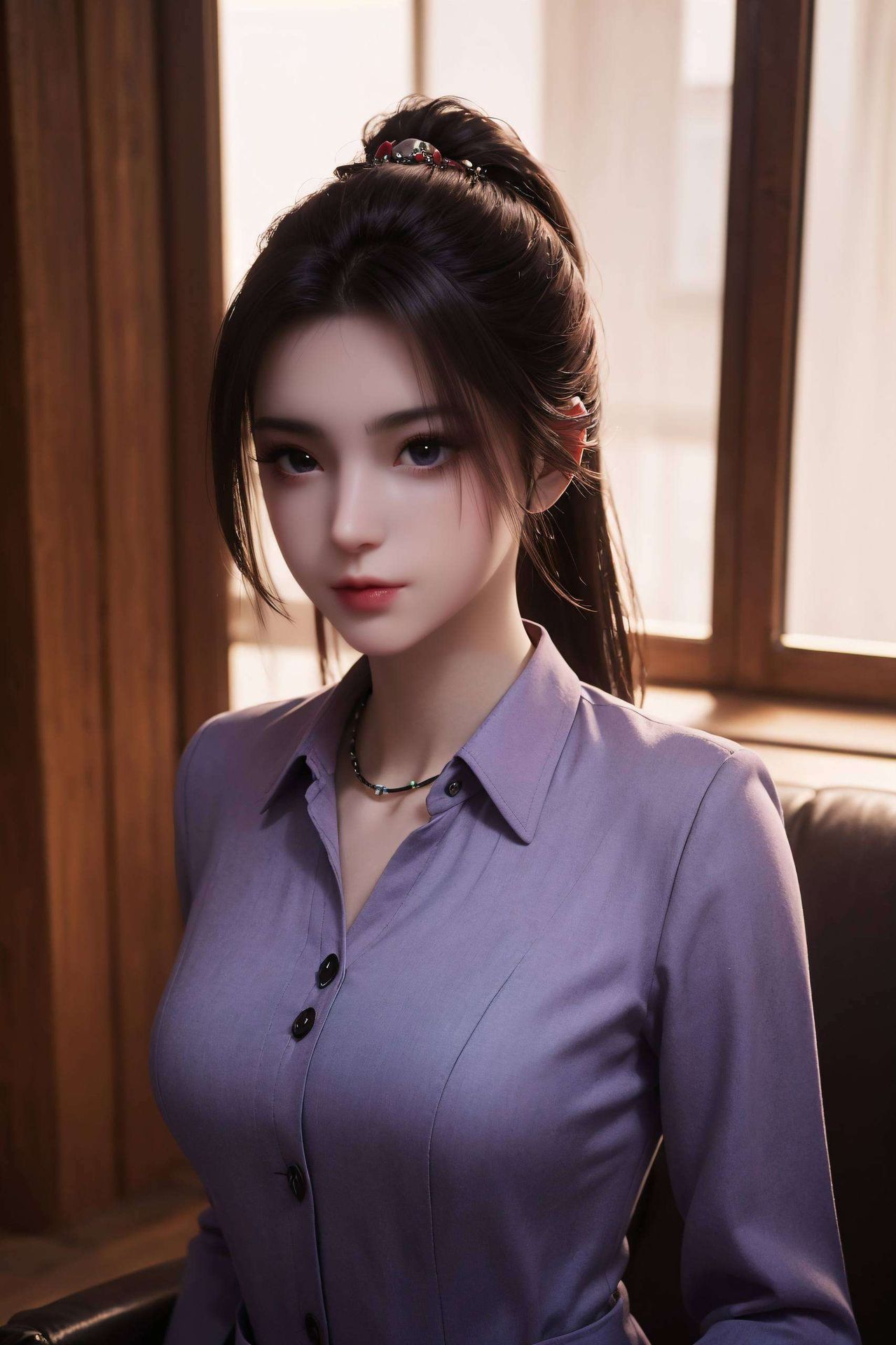 更在平板壁纸图文上展现出独特的魅力这位国漫美女AI女神