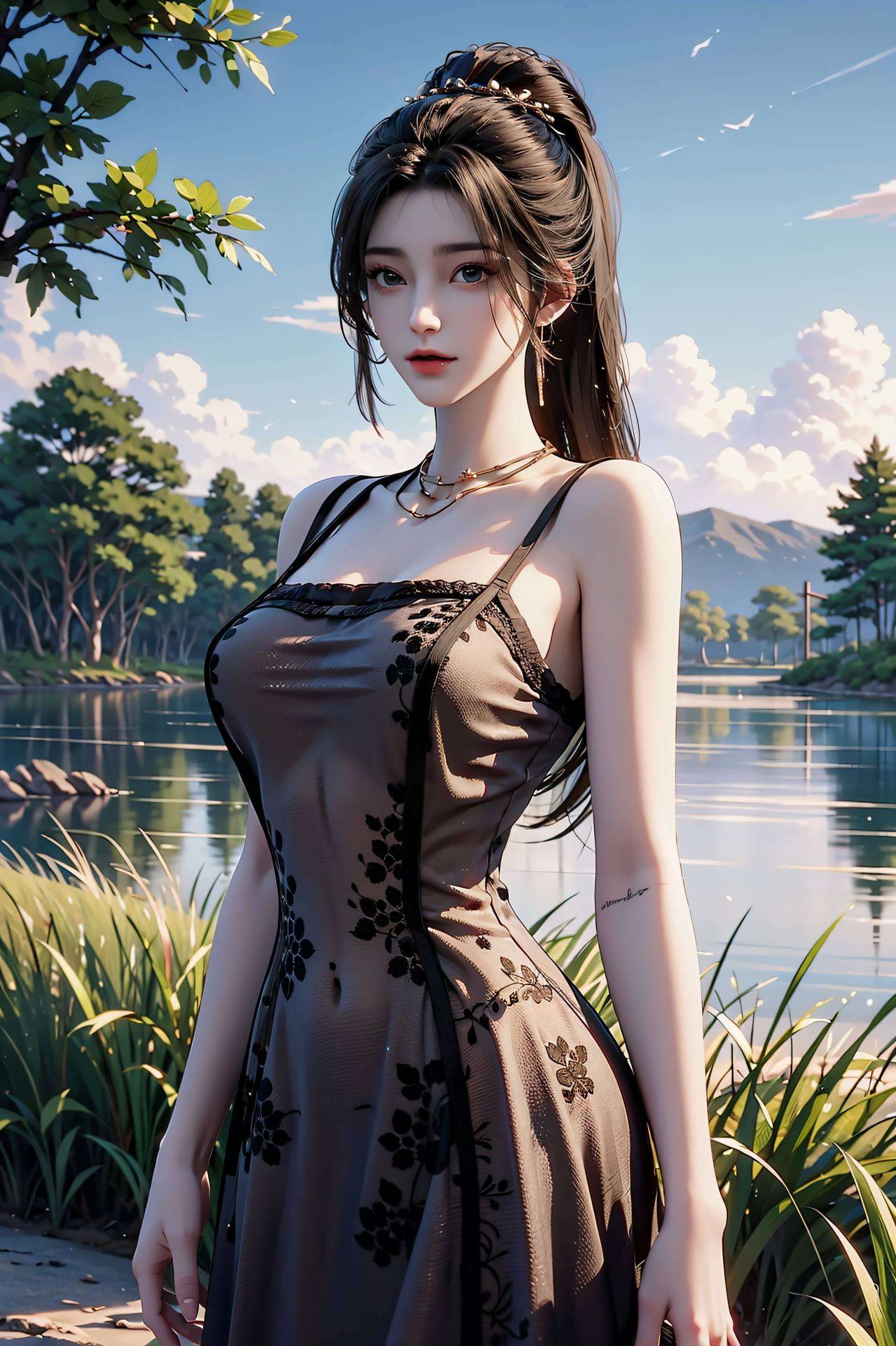 以她的灵动眼神和阳光笑容都是她正脸微笑的温暖陪伴