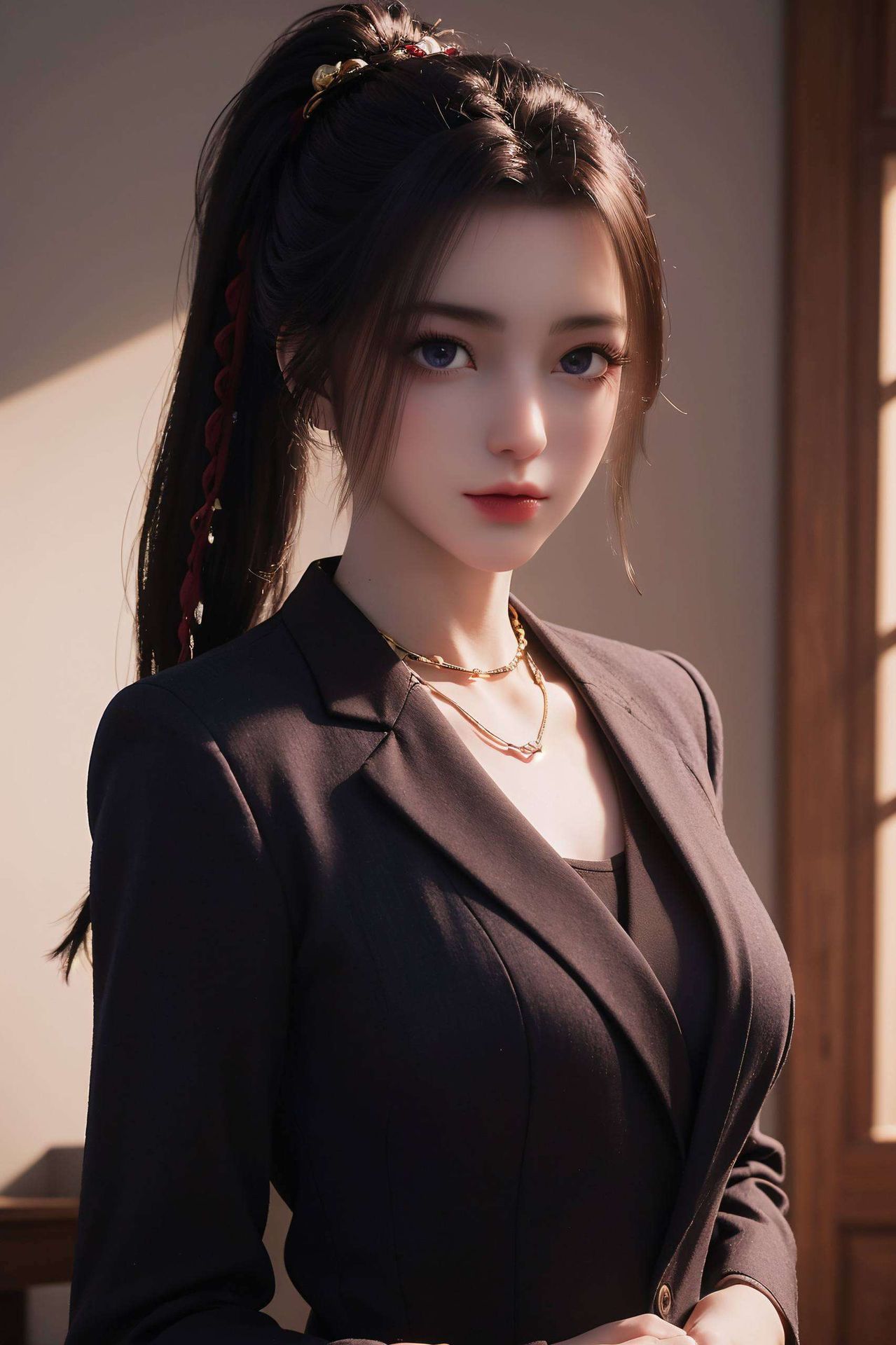 让人陶醉于她的魅力之中是桌面上的视觉盛宴