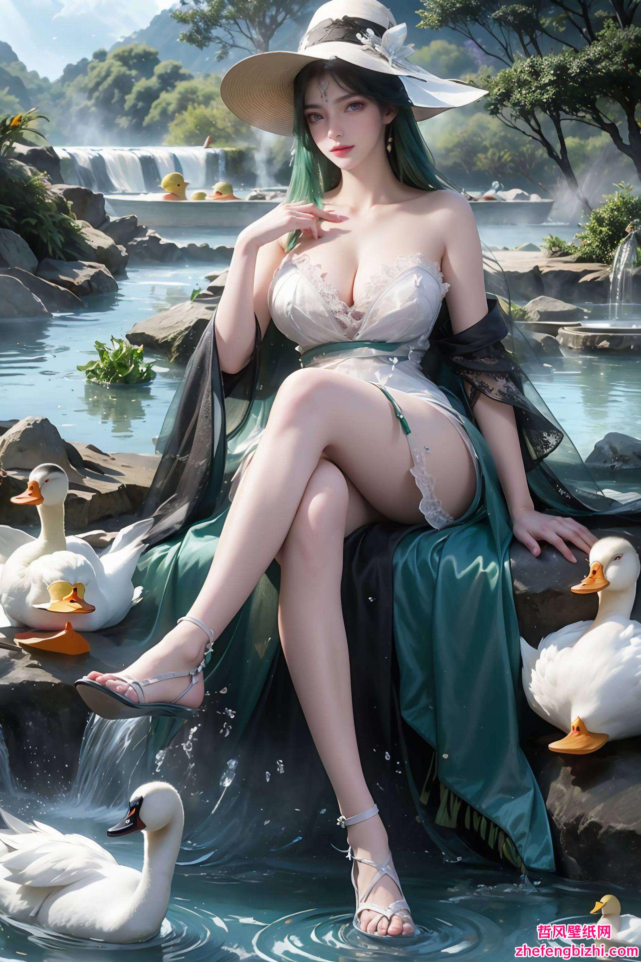 宛如置身仙境这款完美高清的侘寂风格4K国漫美女潮图壁纸