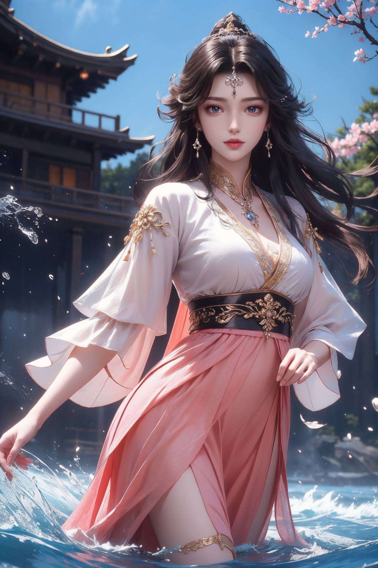 国漫美女的灵动线条与深邃色彩交织美不胜收