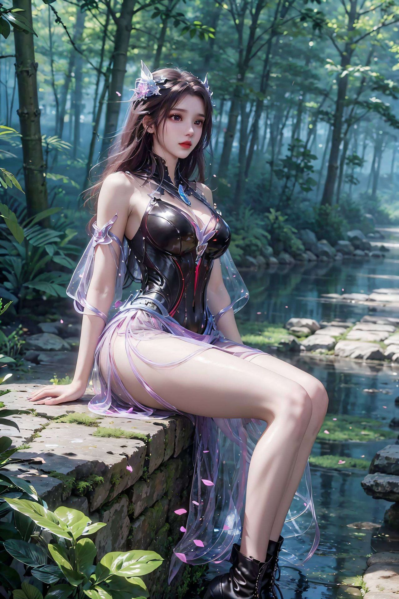 一键保存这款朱竹清与戴沐白携手共舞的壁纸