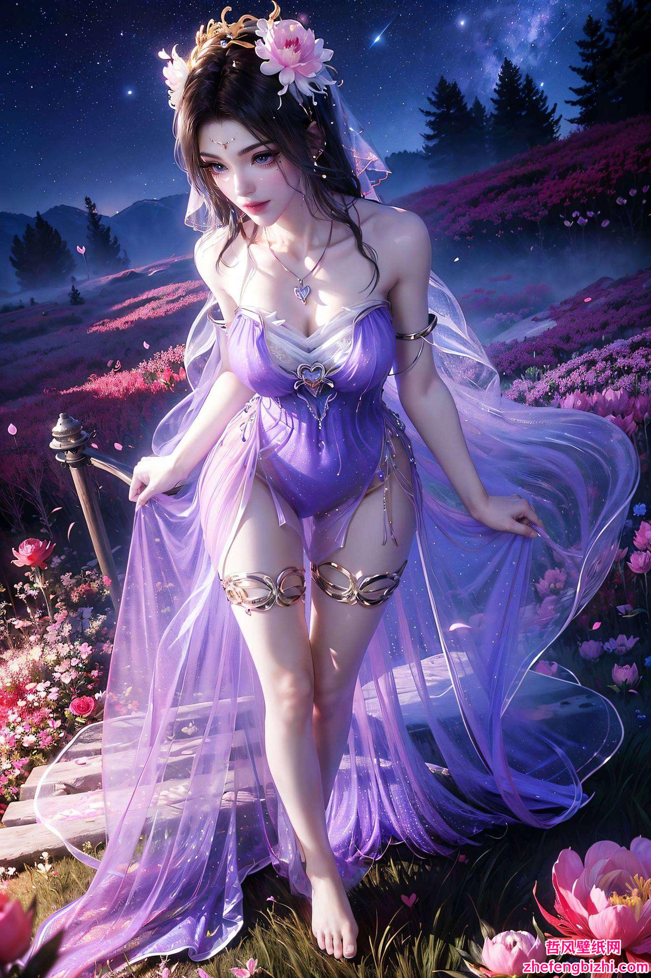 画面细腻生动特别打造了国漫女神紫灵的泳装形象