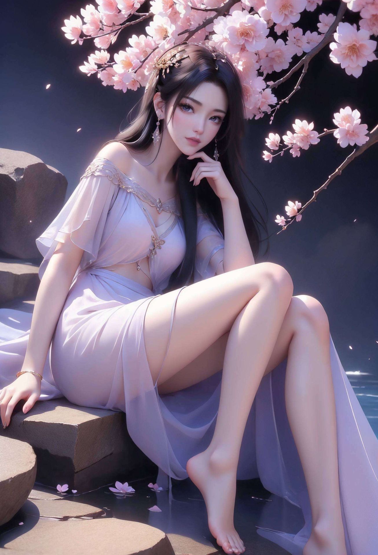 1080p超清晰呈现紫灵灵壁纸