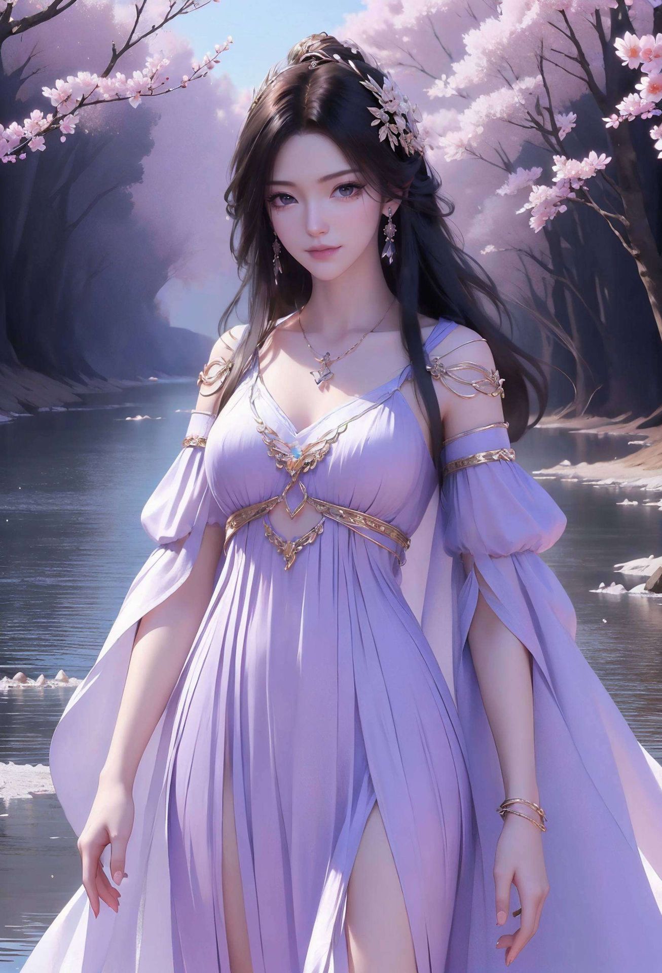 犹如夏日微风中的精灵穿梭于国漫世界的紫灵女神