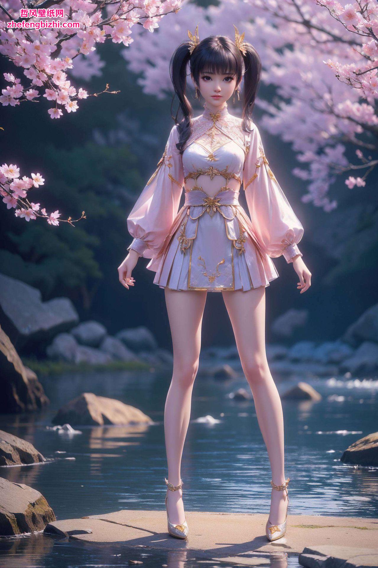 这位国漫界的复古美女跃然于手机桌面