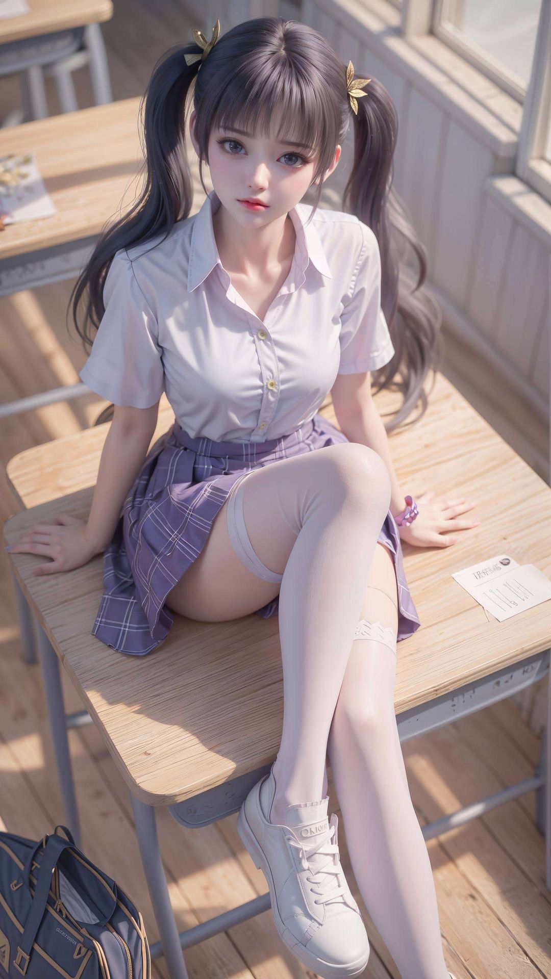 以国漫美女紫妍高清图片为主题仿佛紫妍从漫画中走出