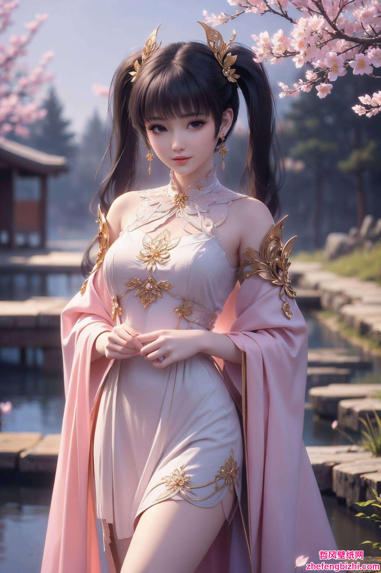 她优雅灵动为电脑带来一抹清新的艺术风采