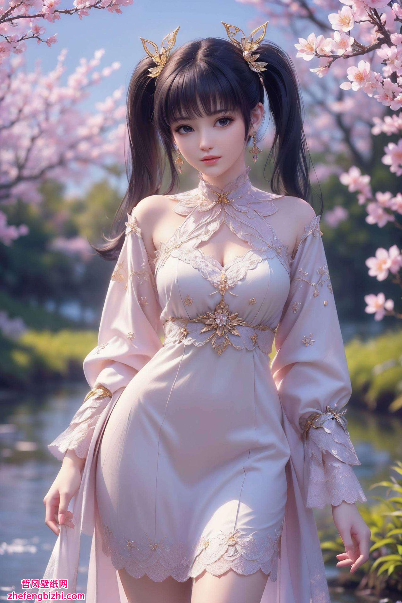 让她的甜美形象跃然墙上为你的电脑或手机增添一抹梦幻色彩