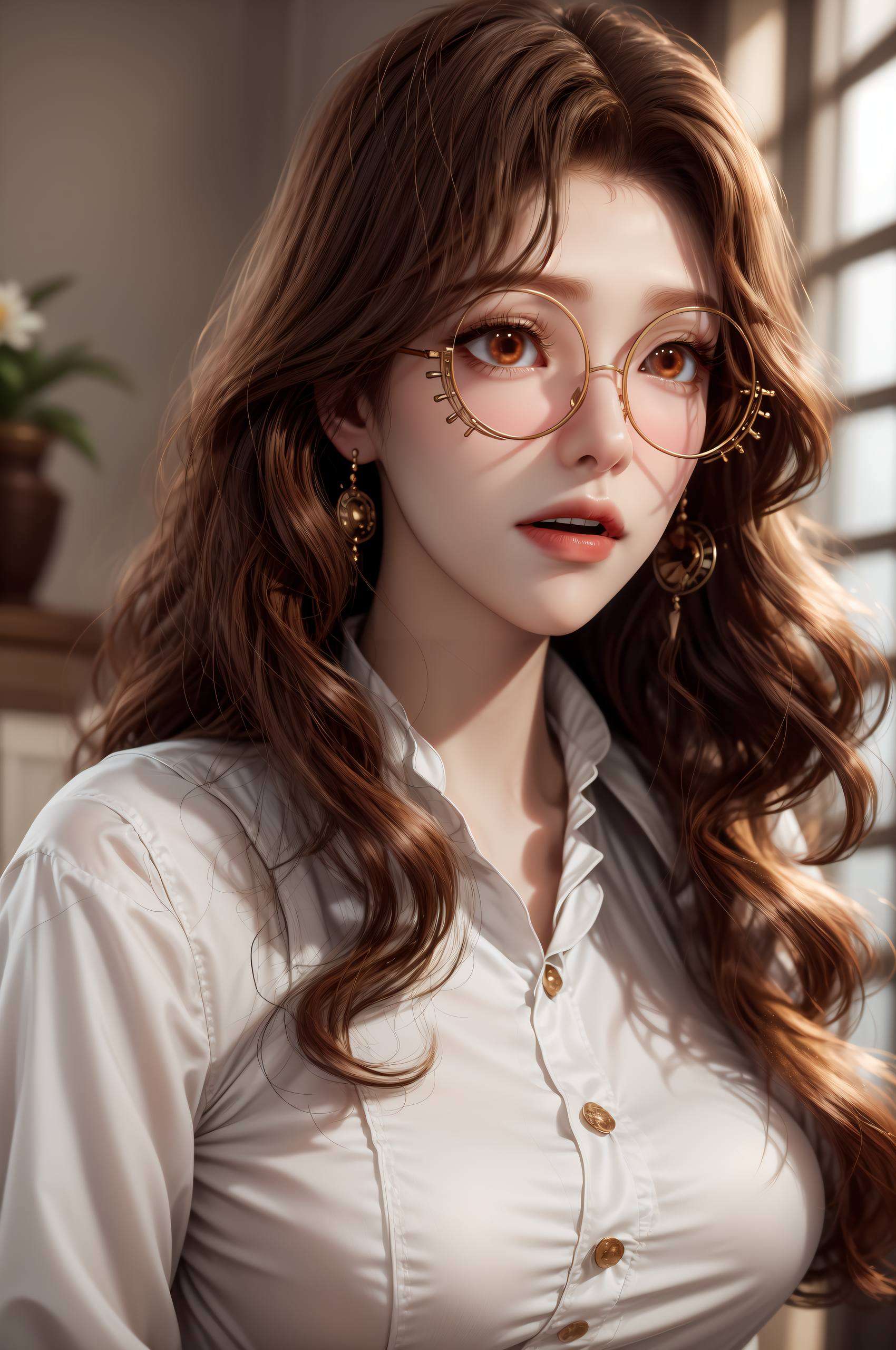完美展现了她的灵动与娇美这张手绘的橘子姐壁纸