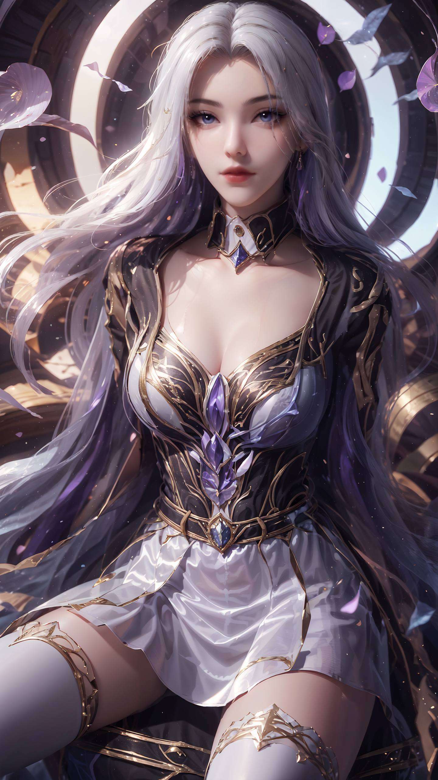 让你的电脑桌面瞬间变身玄幻国漫女神画廊！🎉👸✨而那微微上扬的嘴角