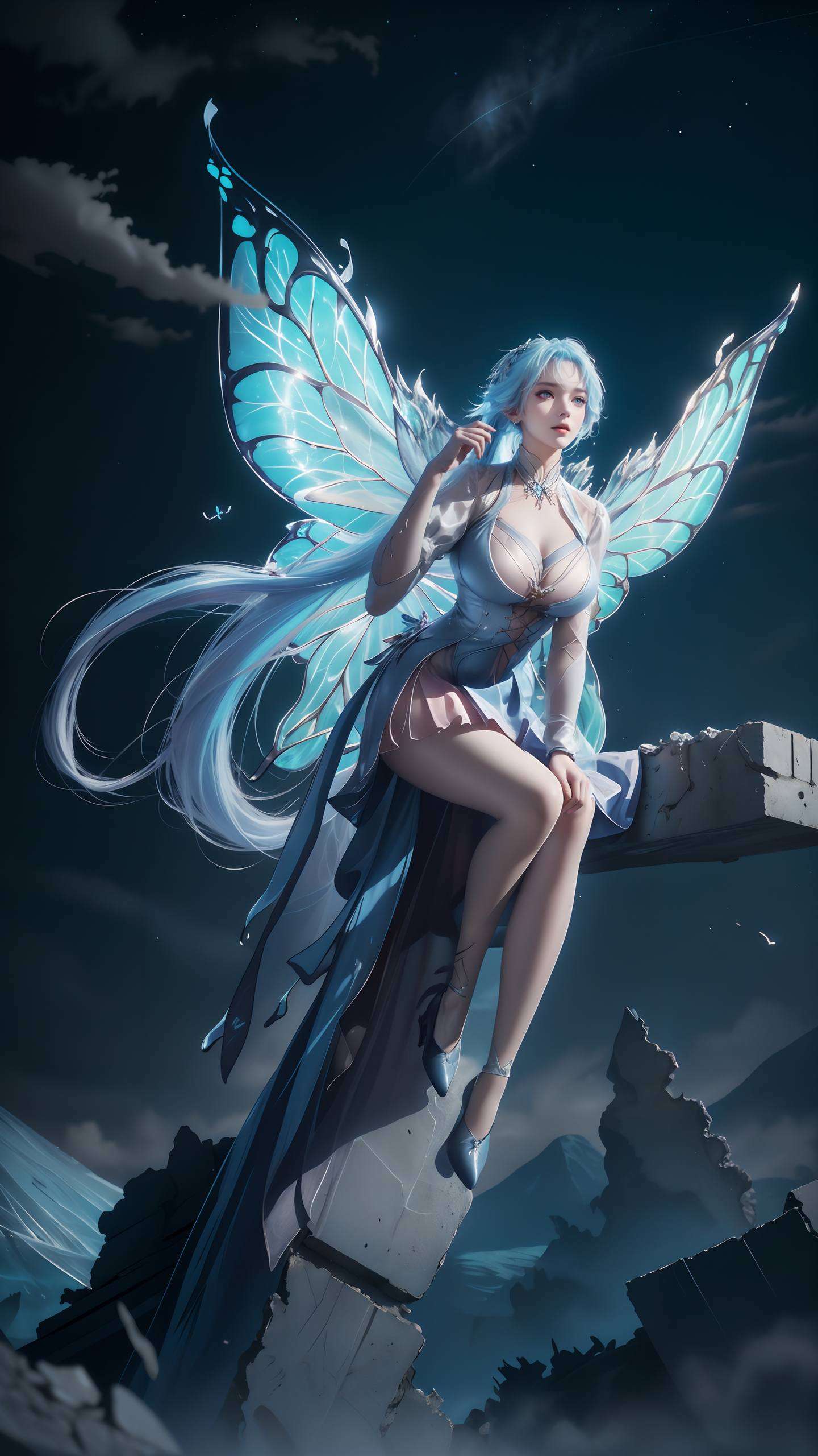 她的眼神深邃宛如星空