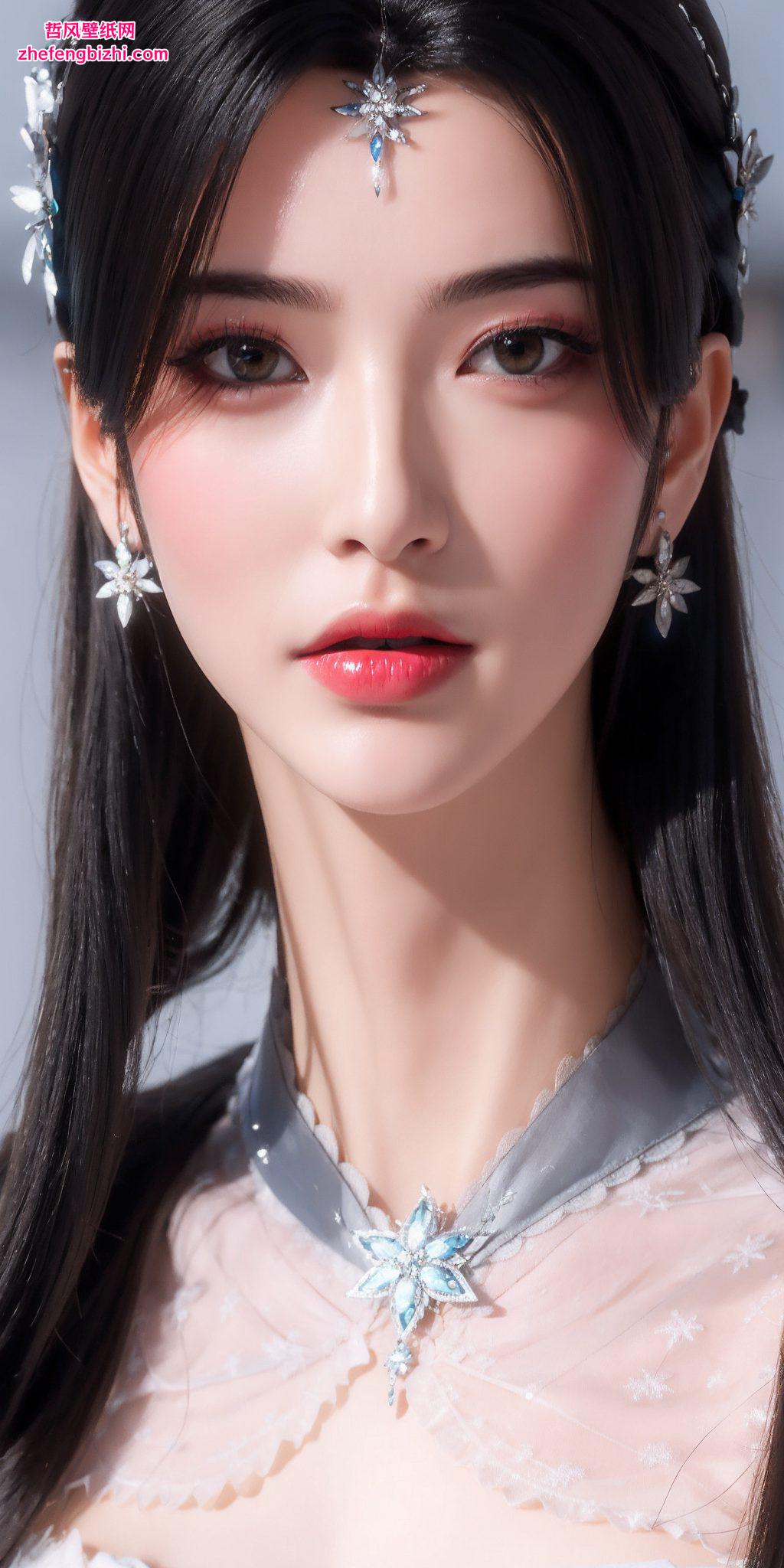 夏倾月的美每一次凝视她的正脸卡通图片