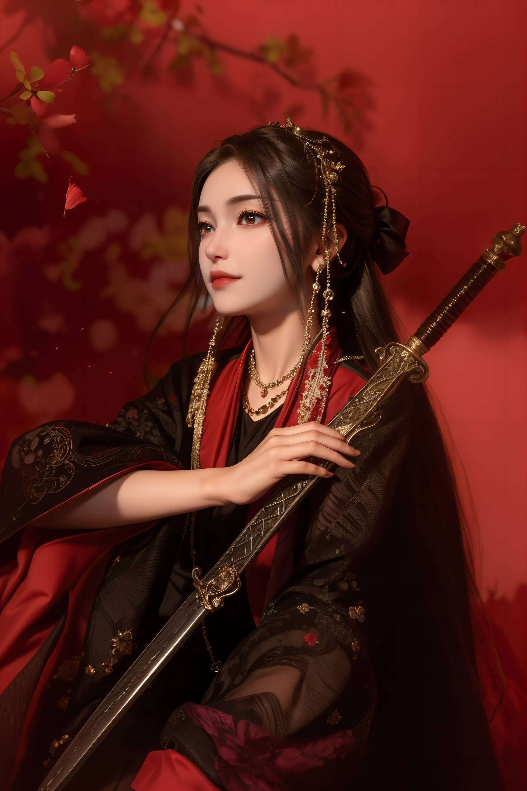 国漫美女的倩影翩翩起舞融合了少年歌行的玄幻意境