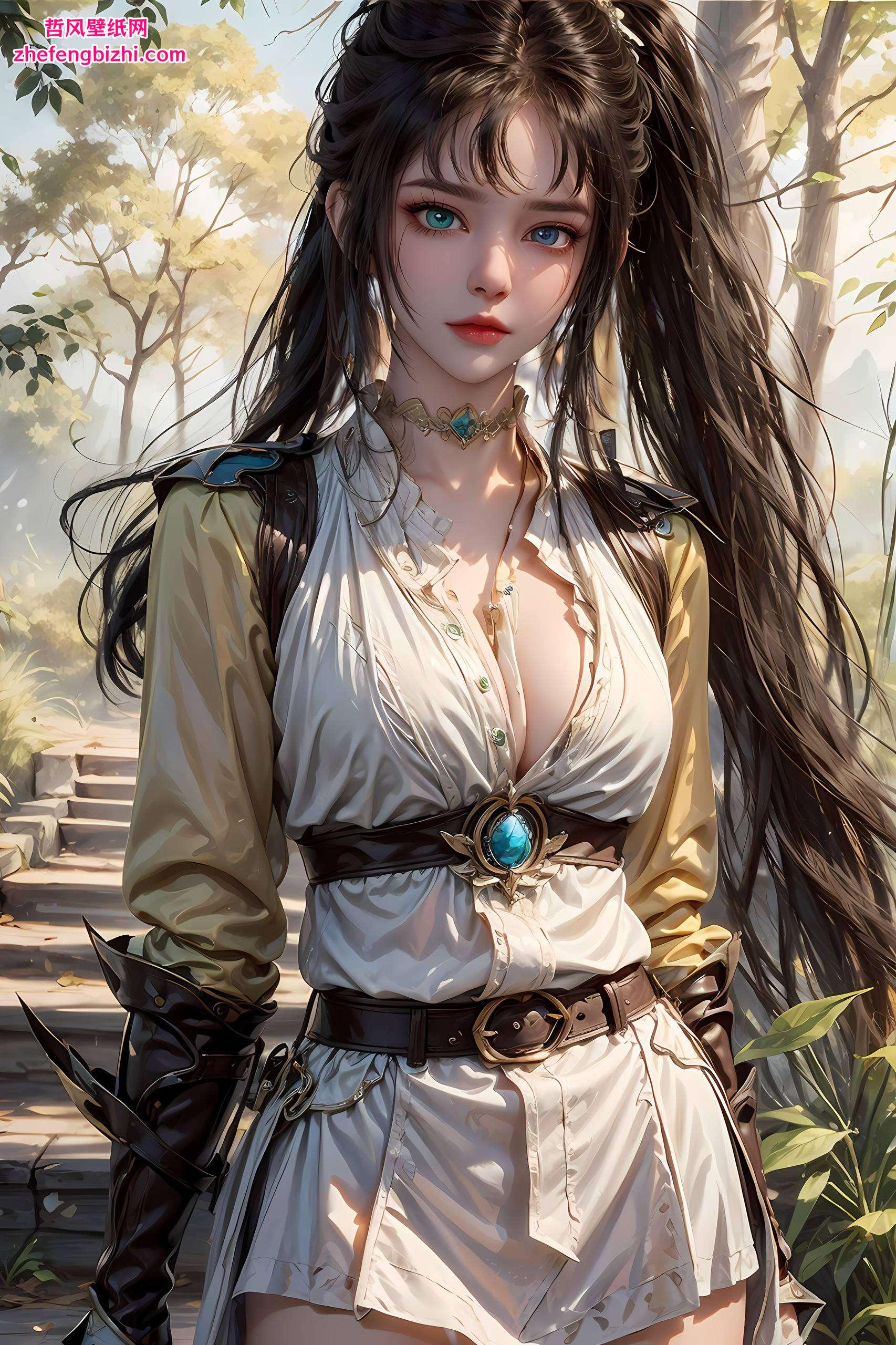 身着一袭黑衣这款壁纸不仅展现了她的美