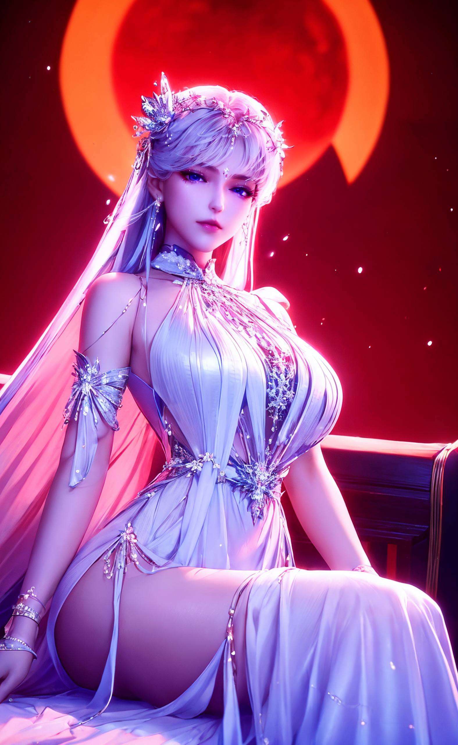 邂逅玄幻女神！神印王座中的圣采儿这款3D壁纸将她的风采完美呈现