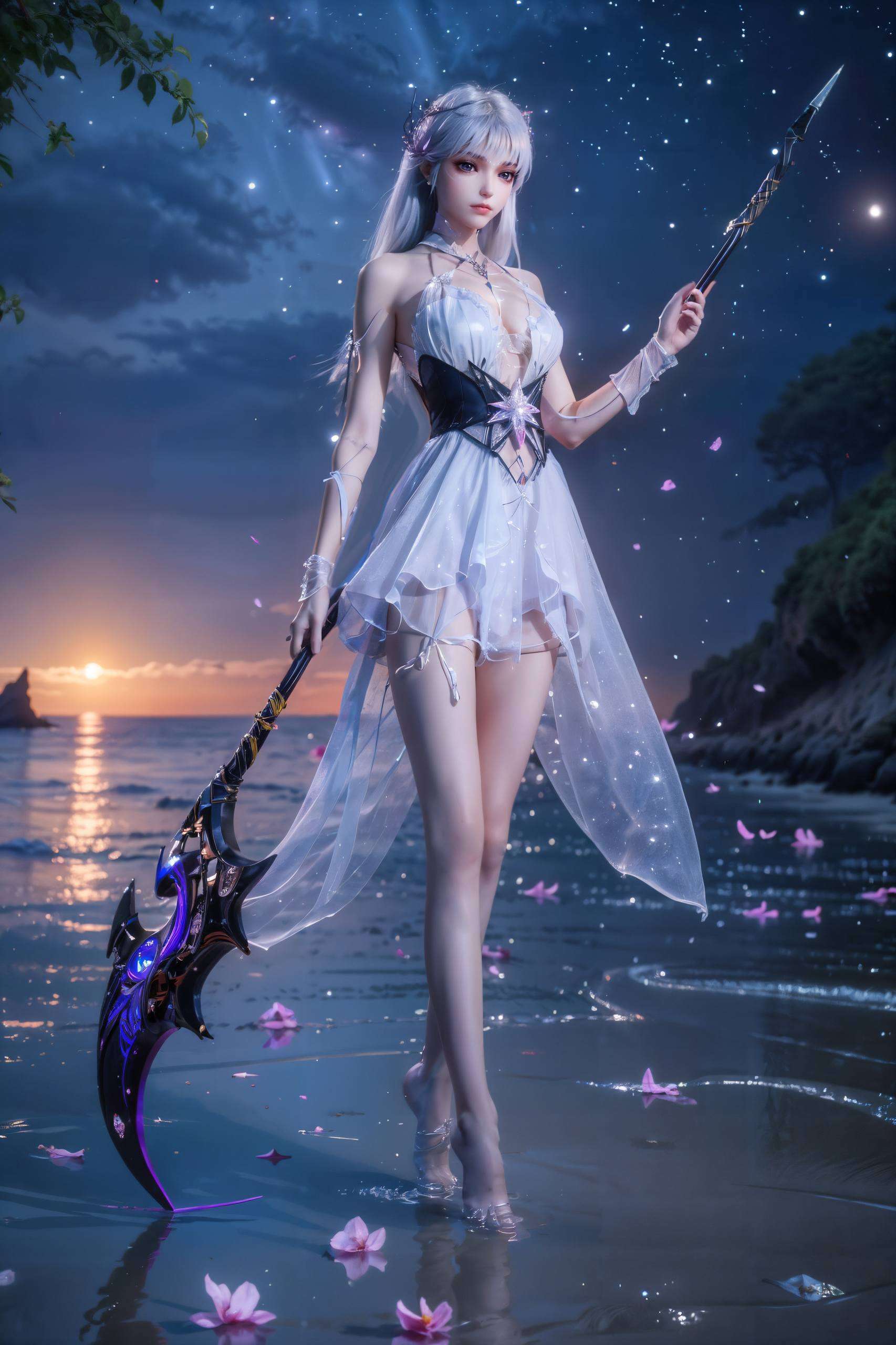 不仅展现了圣采儿的英勇形象犹如一朵盛开的花朵