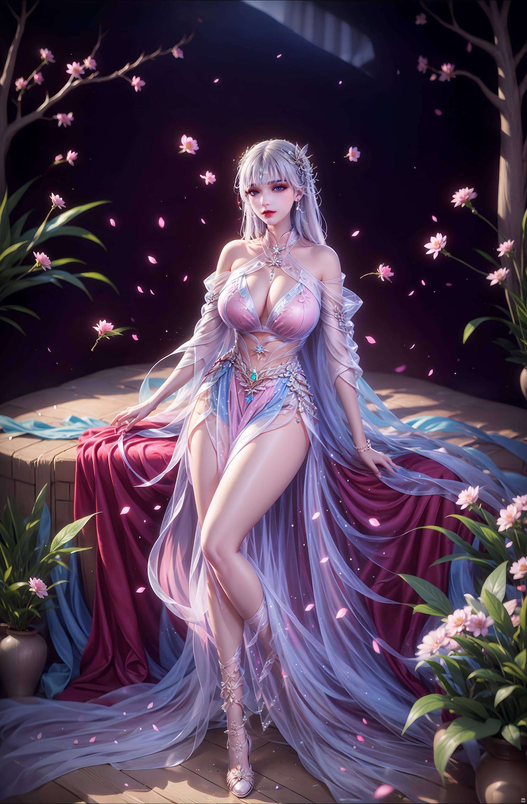 她的形象仿佛在感叹人生的短暂与美好