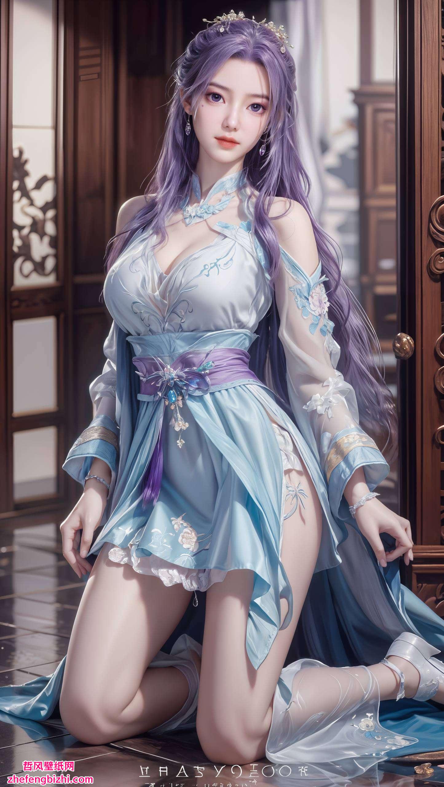 画面中的女神仿佛能听见她在云端轻轻低语