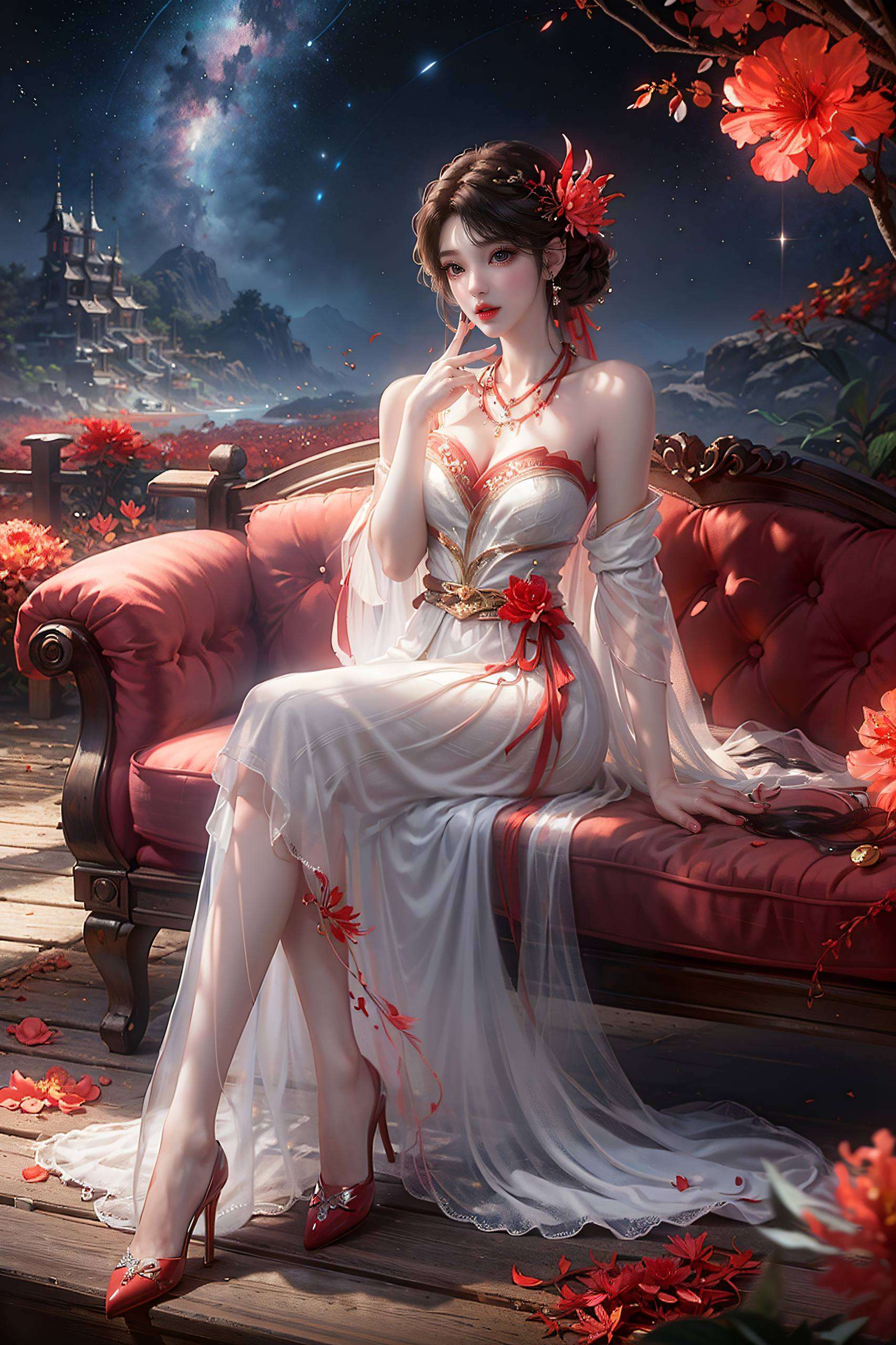 在古风的世界里火灵儿的身影灵动如烟