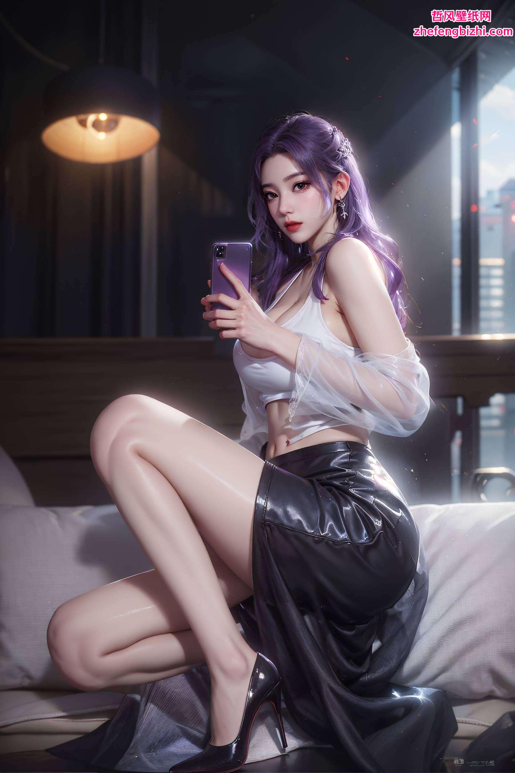 简直让人忍不住想要把她设置为手机壁纸快来看看这些AIGC免费壁纸