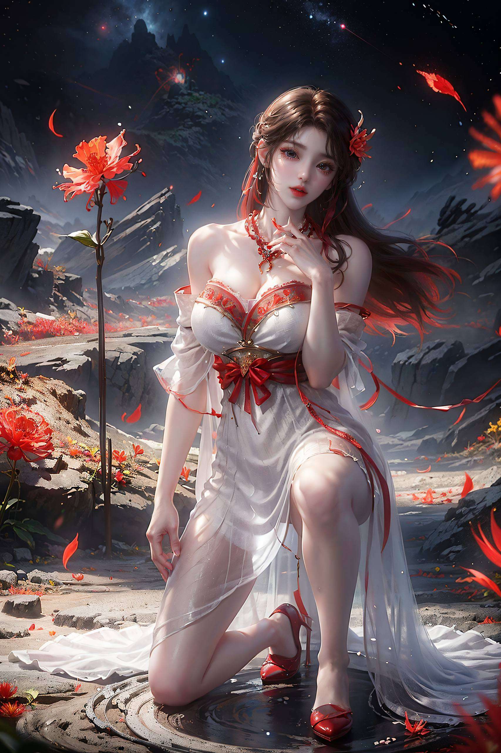 深邃的眼眸在这梦幻般的国漫世界中