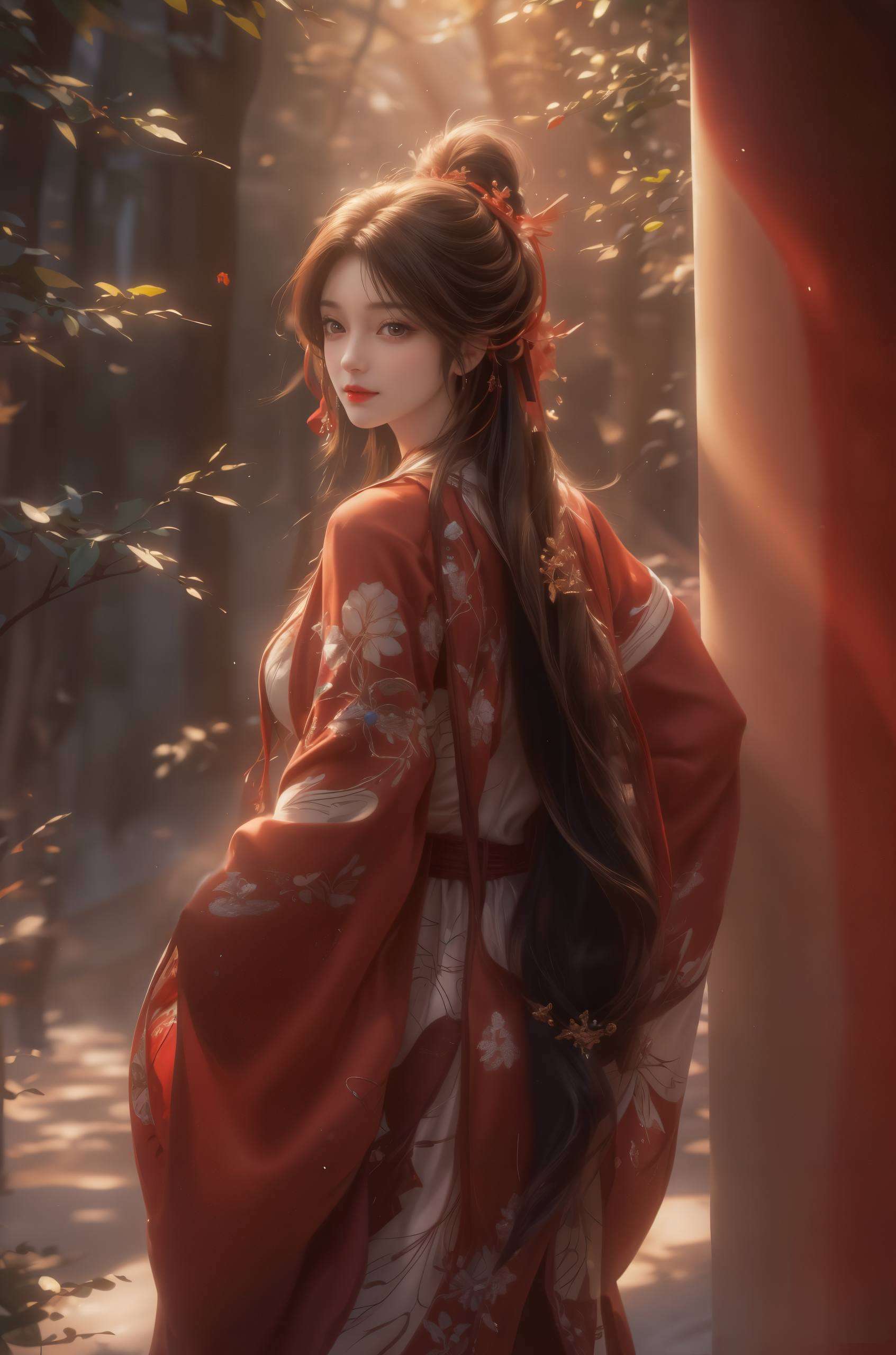 她的眼睛像星星一样闪亮让你的电脑壁纸瞬间变成国漫女神的温馨小窝！