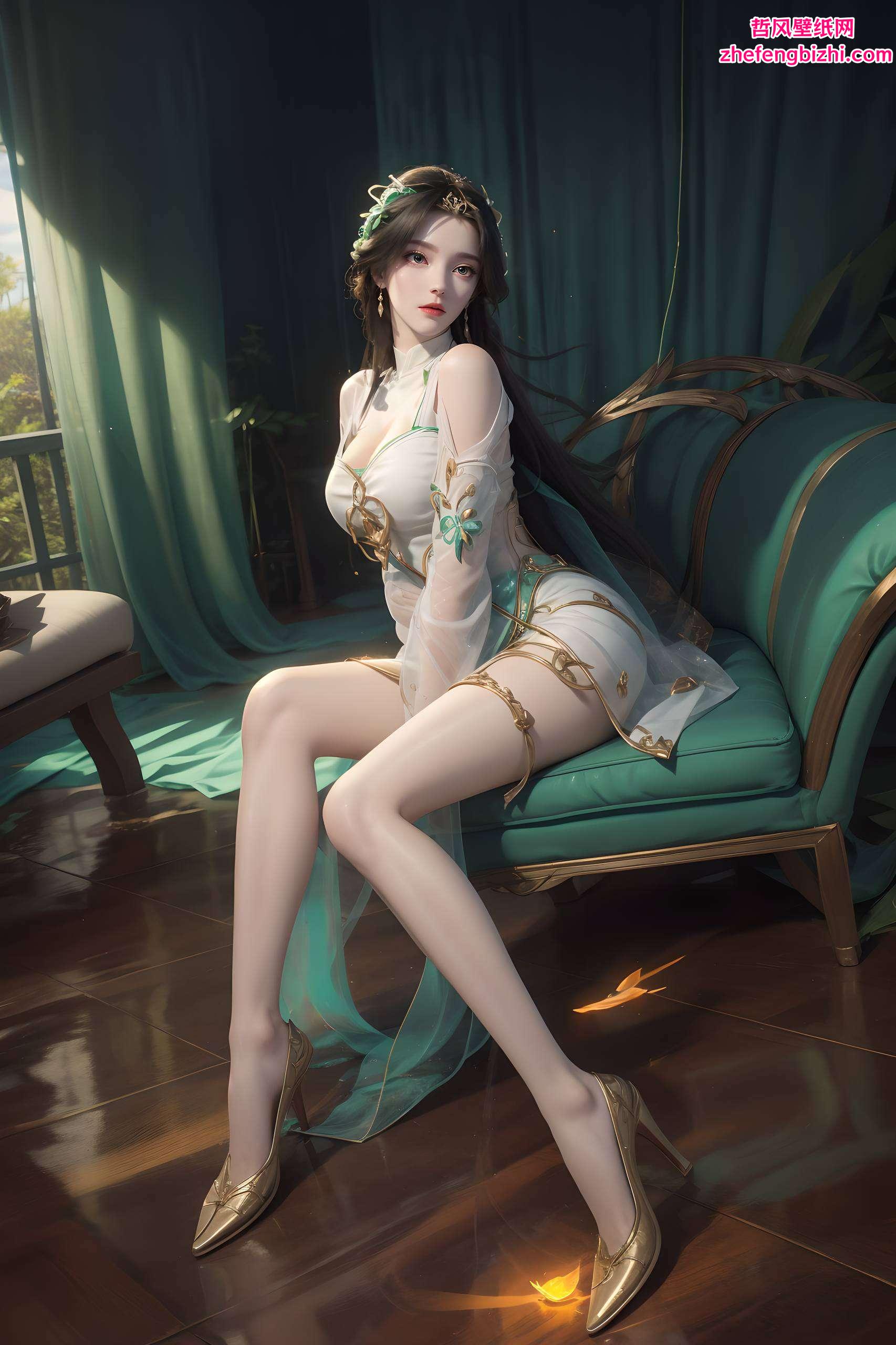 这张壁纸从柳神的离别侧脸