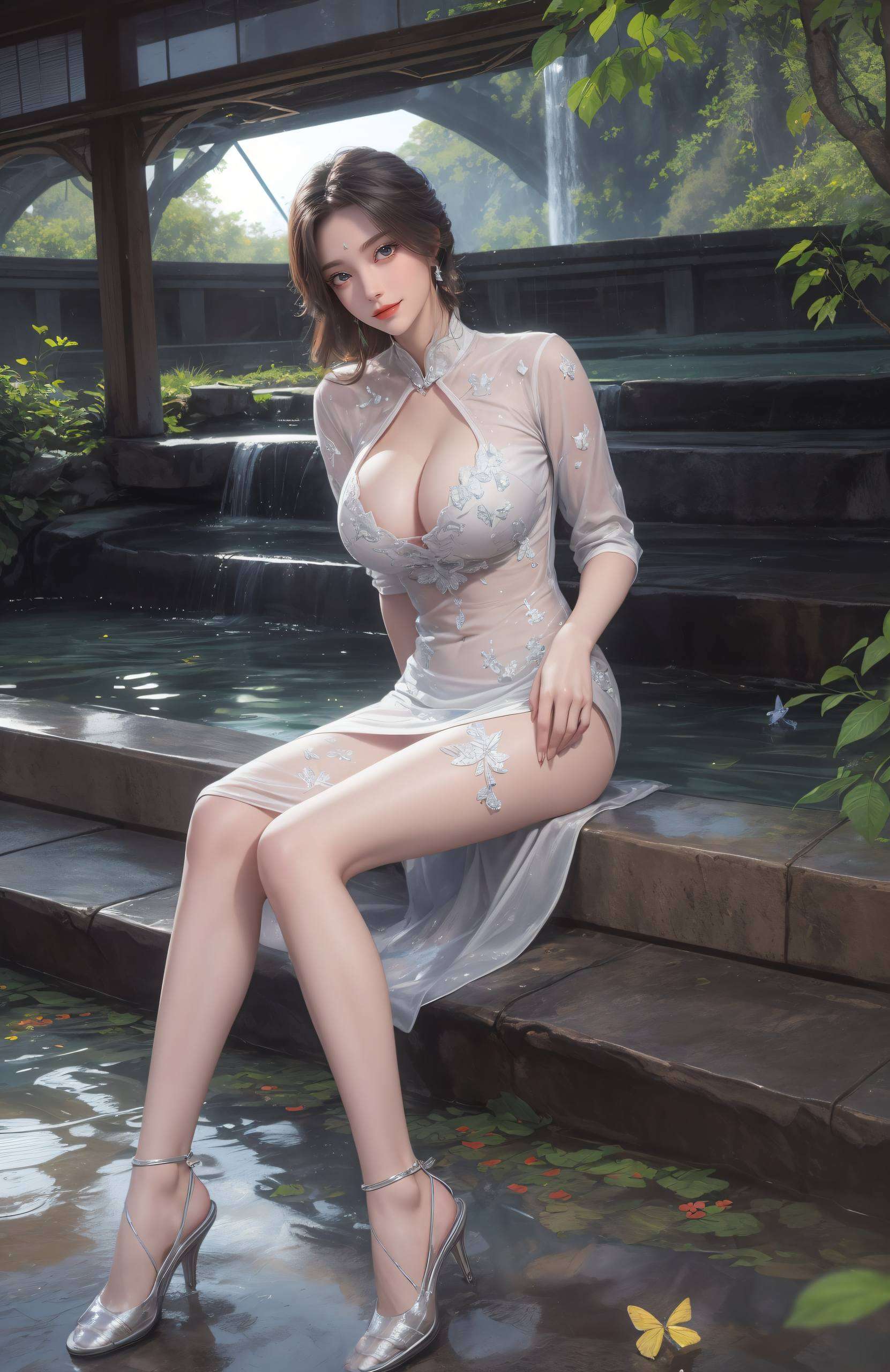 她那完美的曲线带你领略二次元世界的玄幻之美