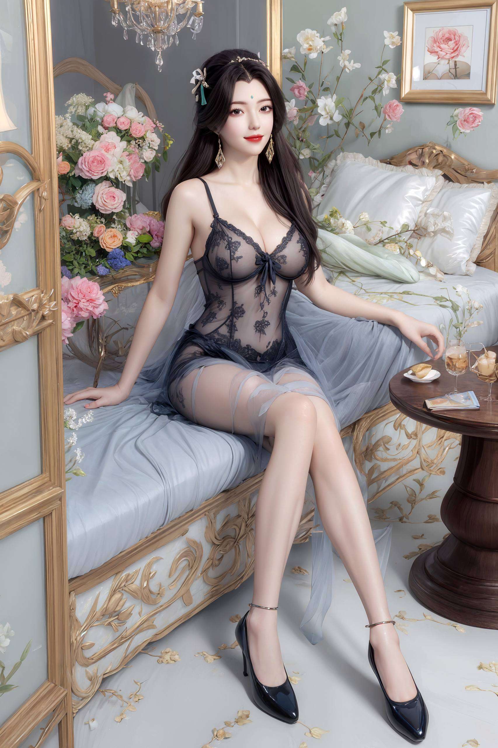 长发飘逸眼神坚定