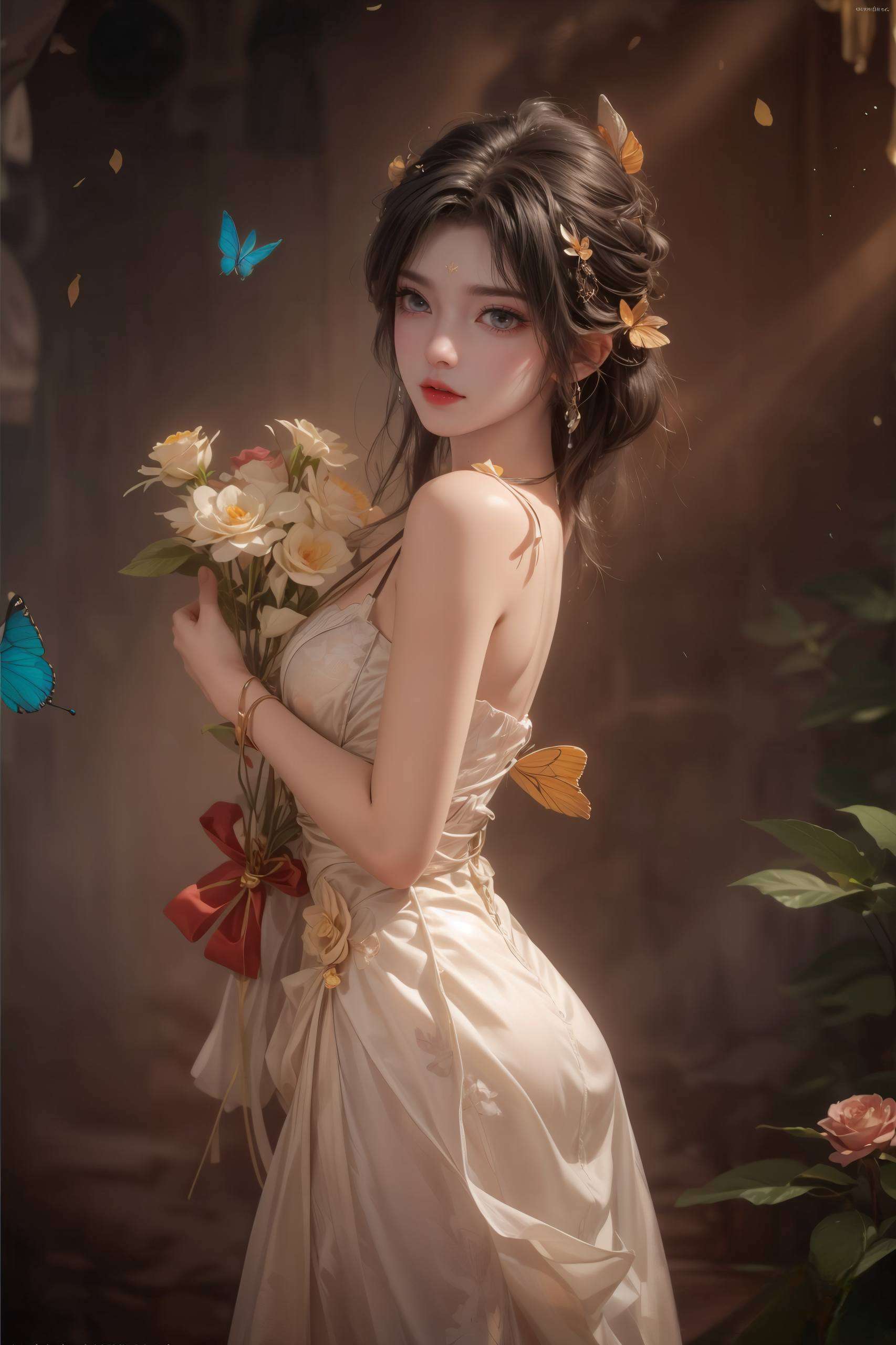 小伙伴们～🌟今天给大家带来一款超可爱的国漫女神——清漪的黑裙全身壁纸！这位来自《完美世界》的玄幻女神不仅拥有令人惊艳的美貌