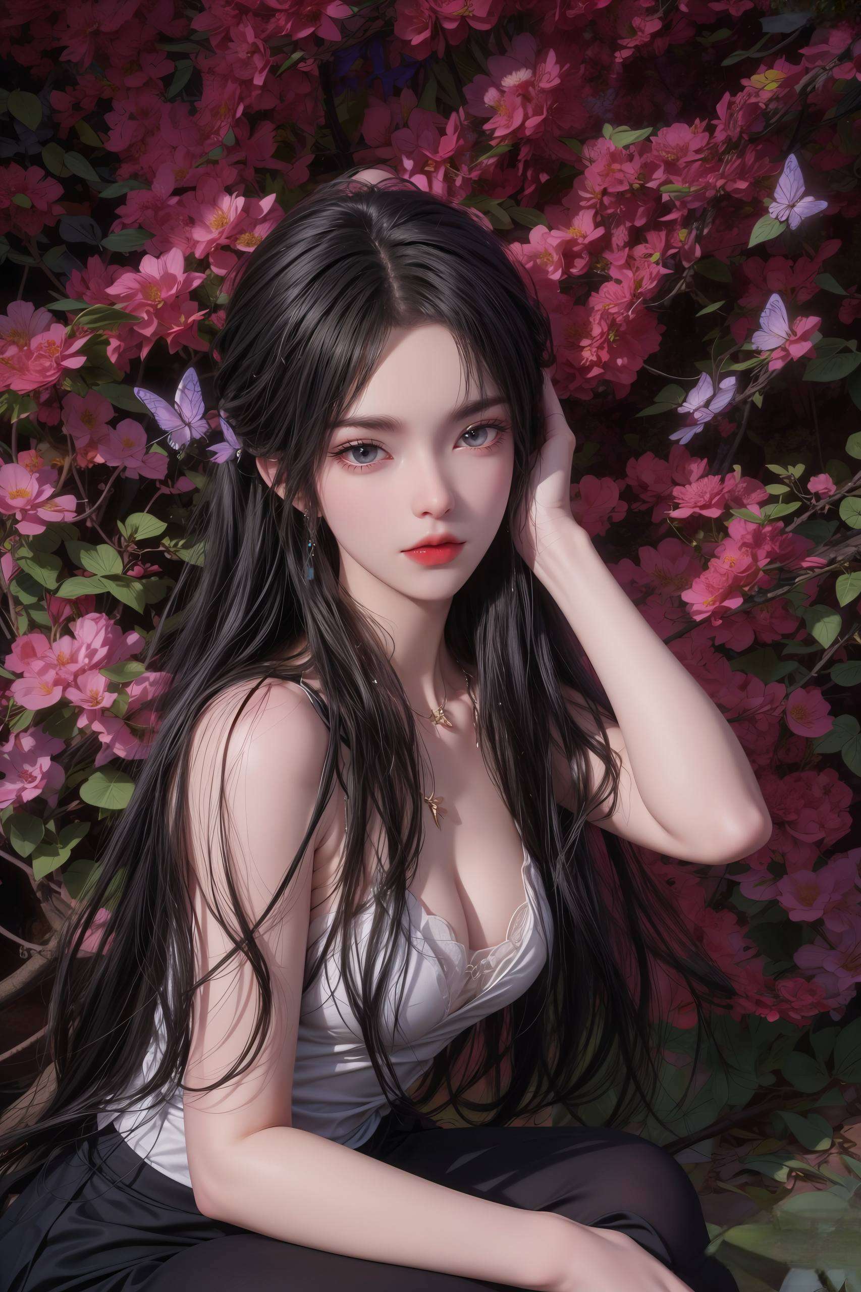 就像小调皮般让人心动不已她的眼神中透着淡淡的温柔