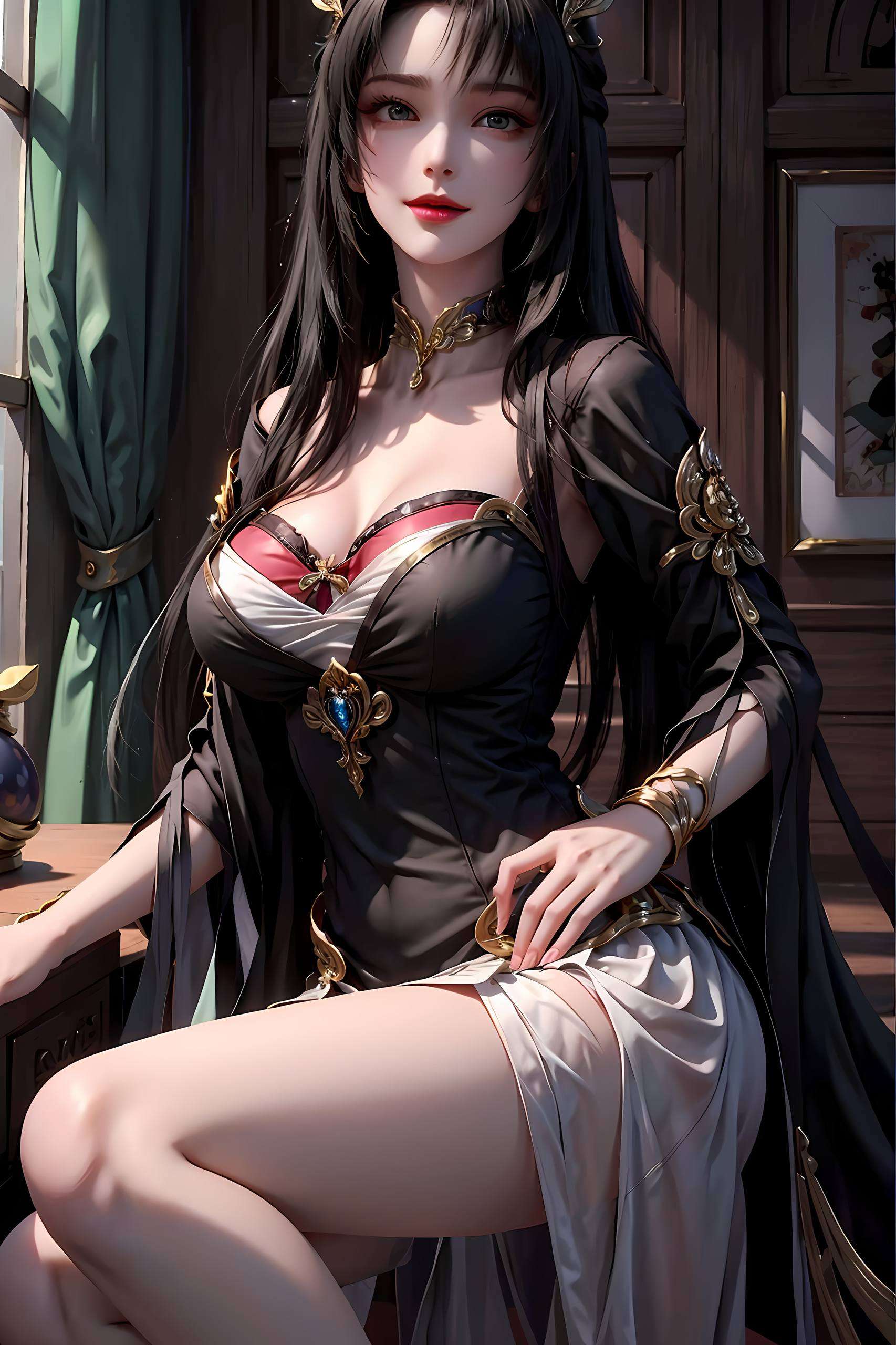 她眼神灵动身姿曼妙