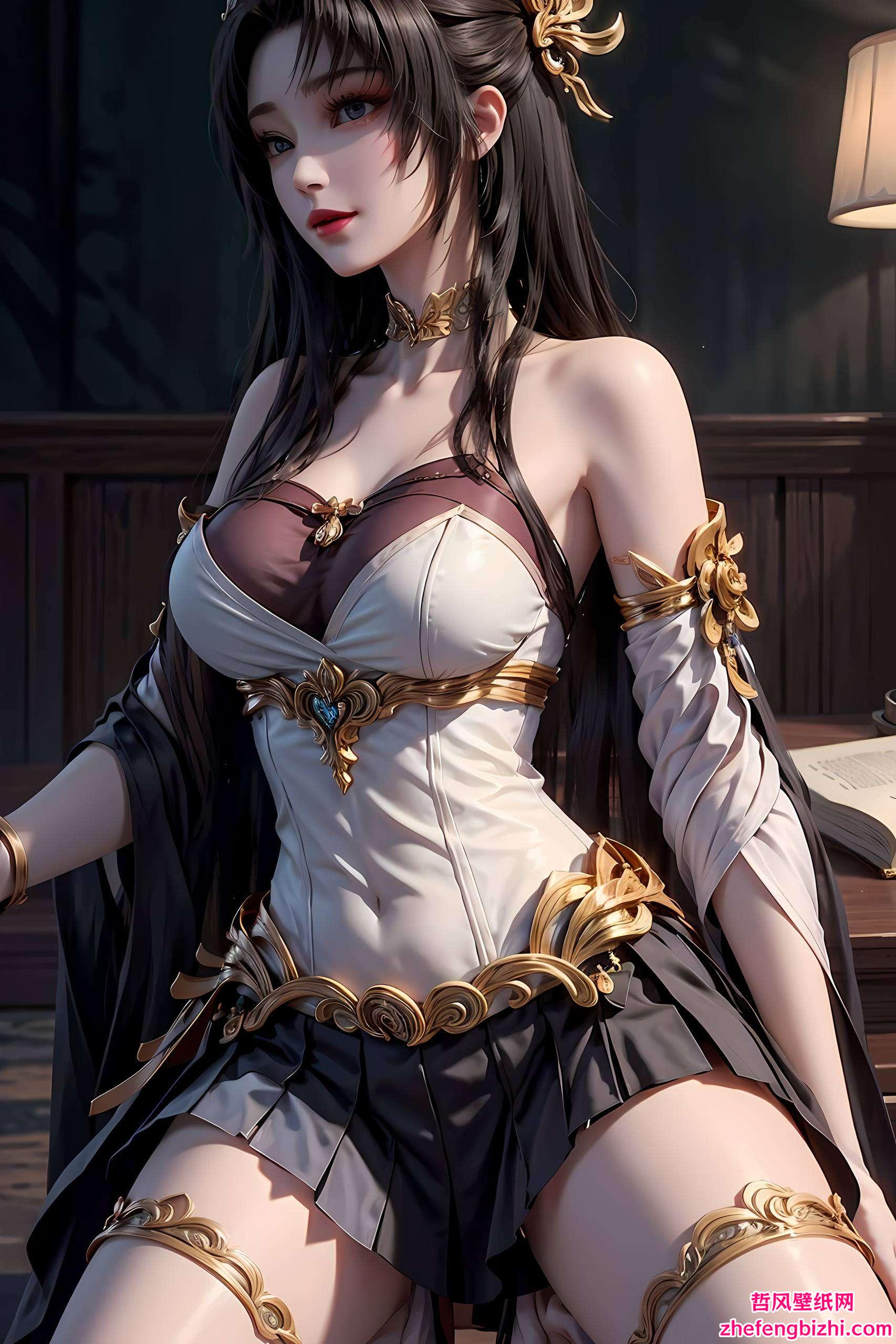 天狐仙子的婀娜身姿令人陶醉于这份国漫壁纸的意境之中