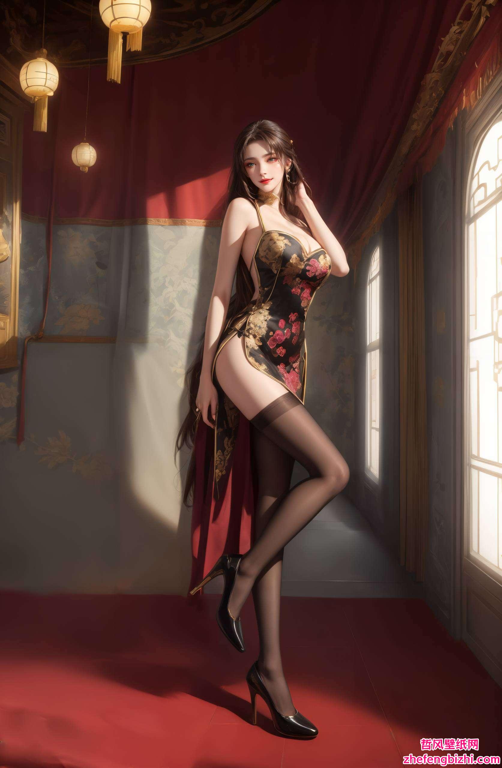 她的美丽天狐仙子的身影犹如一道穿梭于梦幻与现实的桥梁