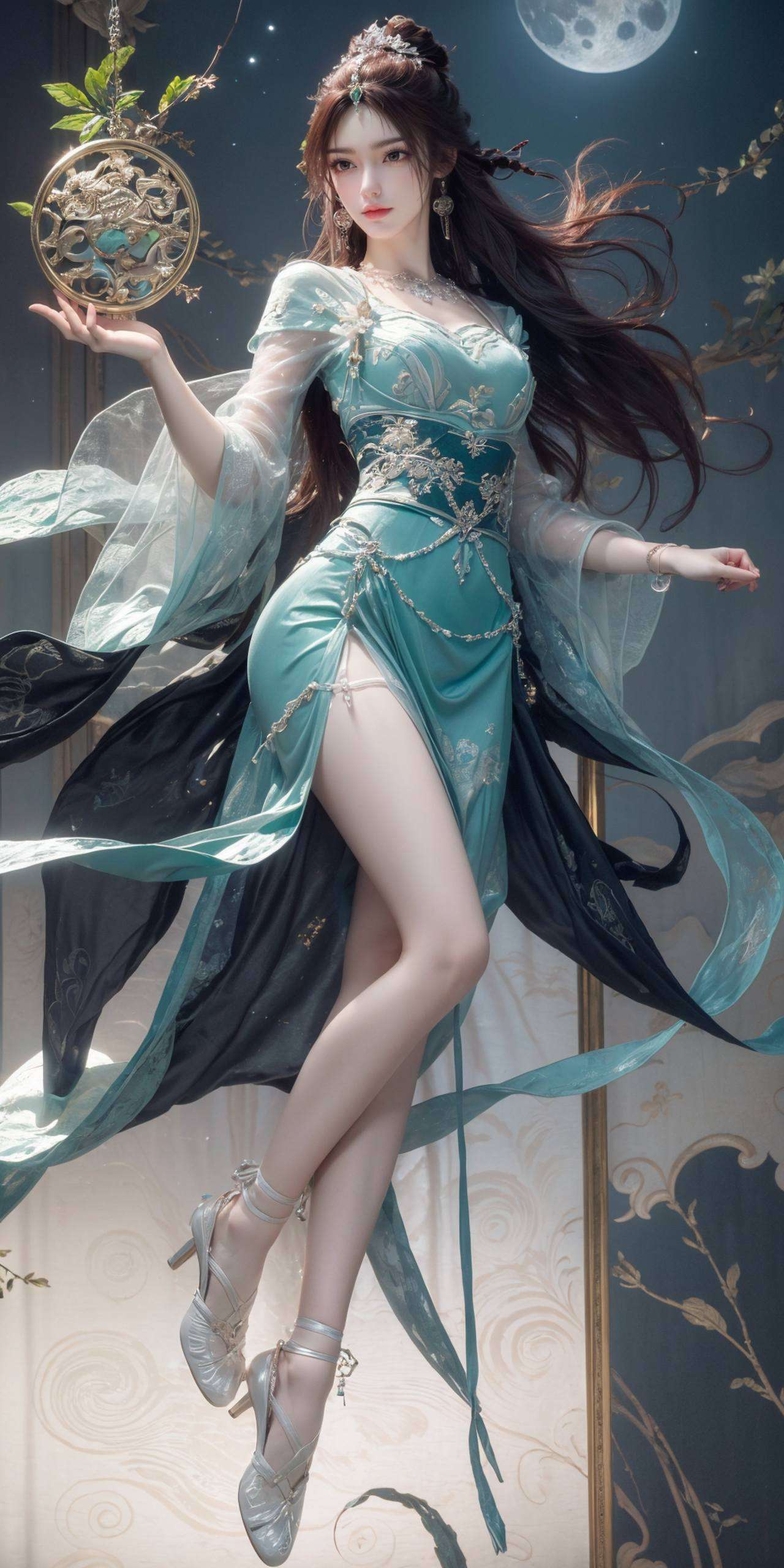 这款裸妆横版壁纸完美世界的国漫女神