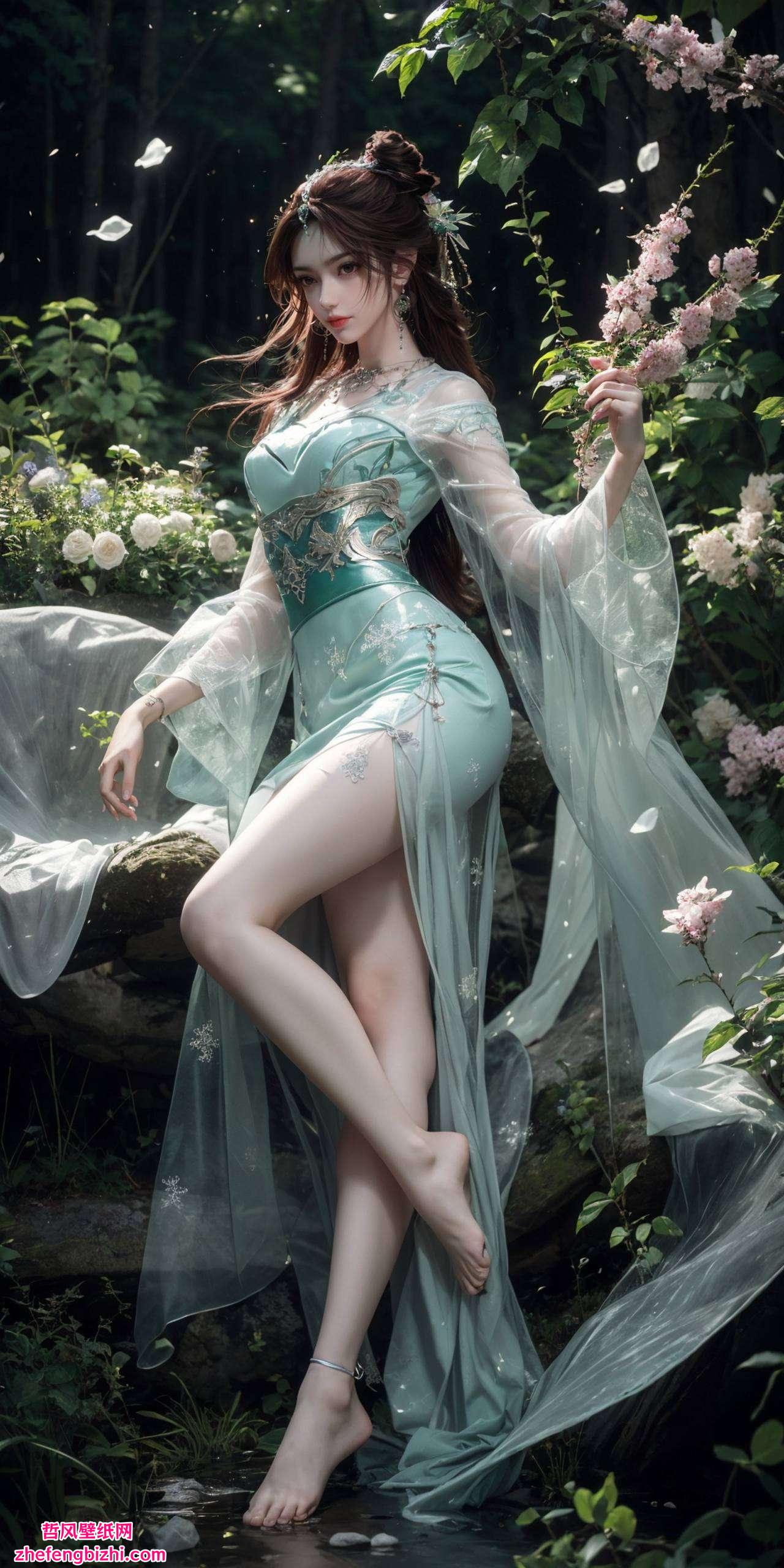 她的身影犹如仙子细节丰富