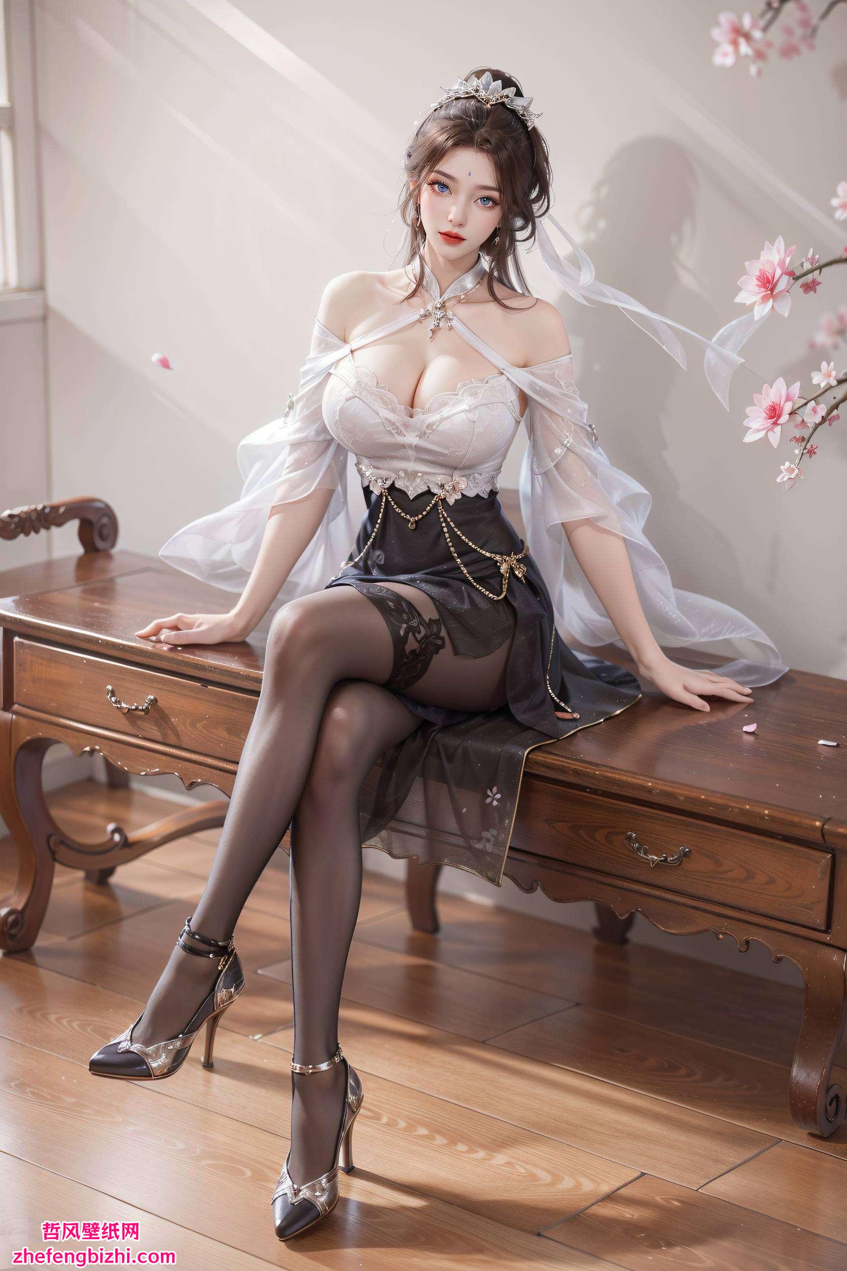 有动漫美女的笑靥那抹清冷的气质